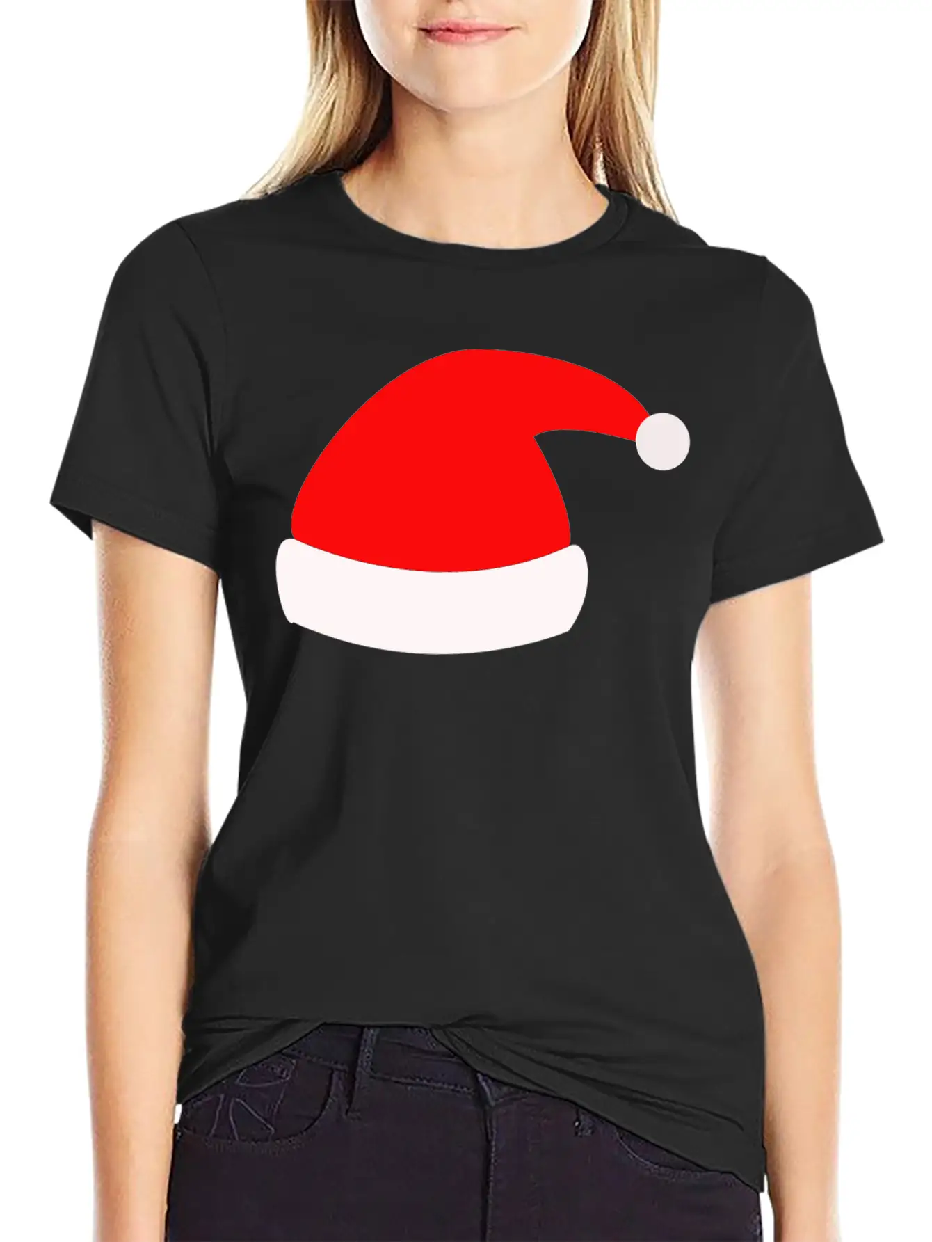 Christmas Hat Merry X-mas Giftidea Winter Relaxed Everyday Tee – Lightweight And Durable Cotton