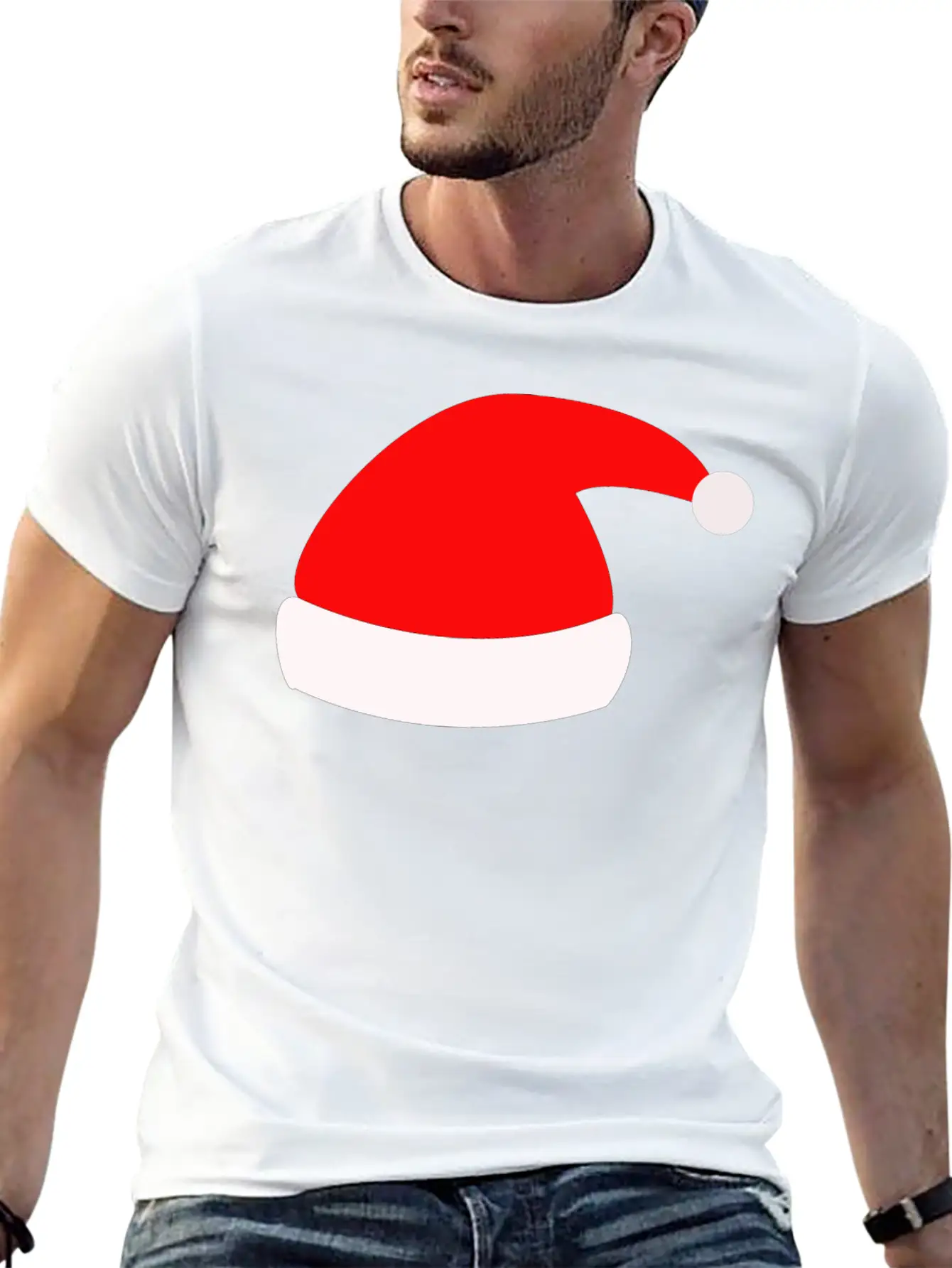 Christmas Hat Merry X-mas Giftidea Winter Relaxed Everyday Tee – Lightweight And Durable Cotton