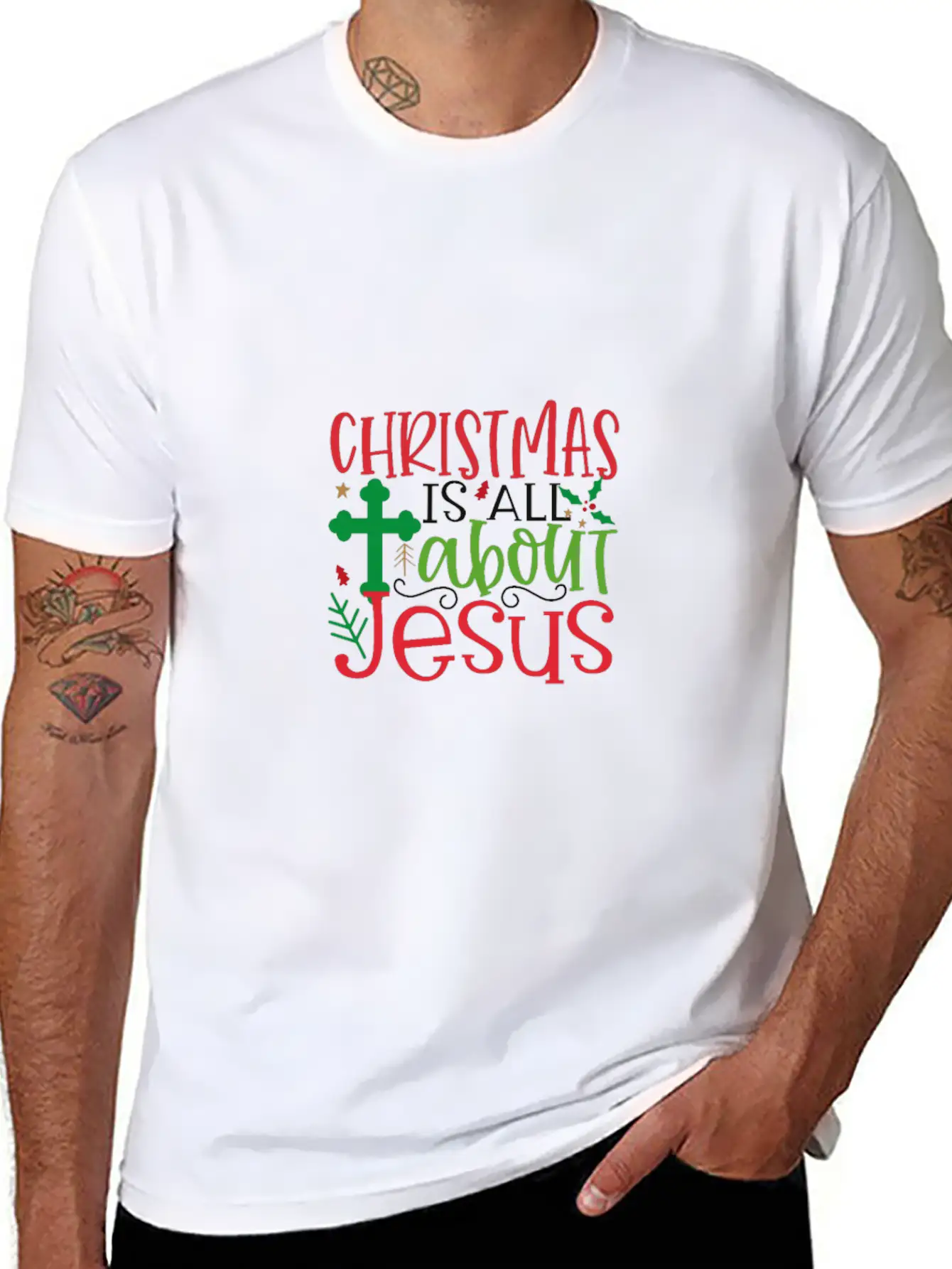 Christmas Is About Jesus Stylish Everyday T-Shirt – Unisex Basic Cotton Tee
