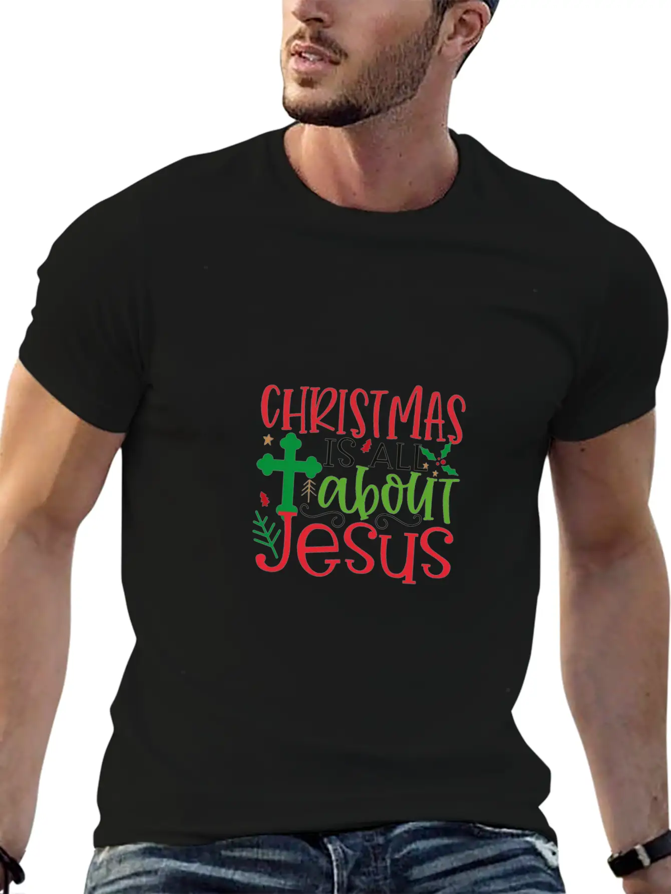 Christmas Is About Jesus Stylish Everyday T-Shirt – Unisex Basic Cotton Tee