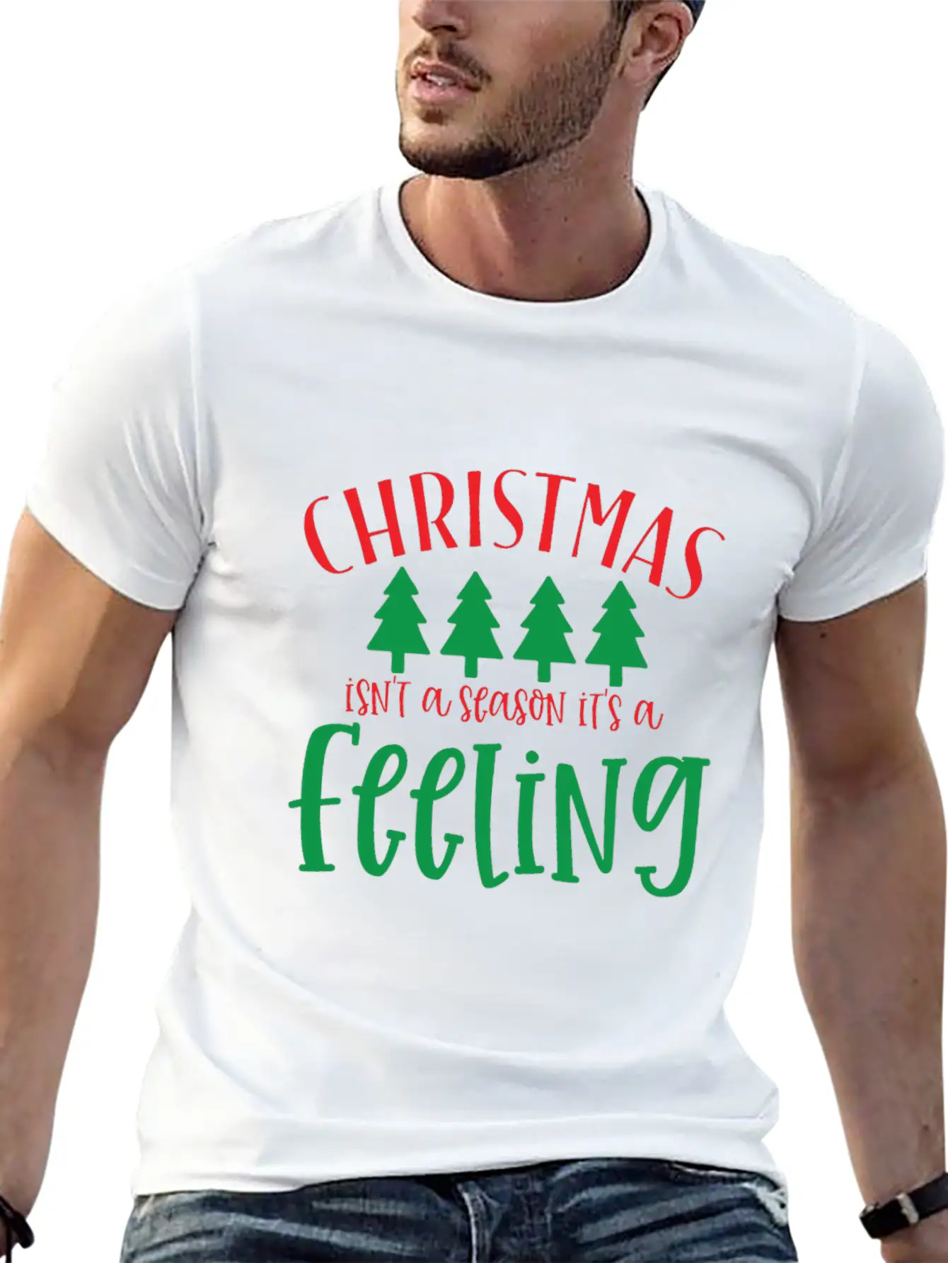 Christmas Isn't A Season Its A Feeling Basic Graphic T-Shirt – Daily Comfort In Soft Cotton
