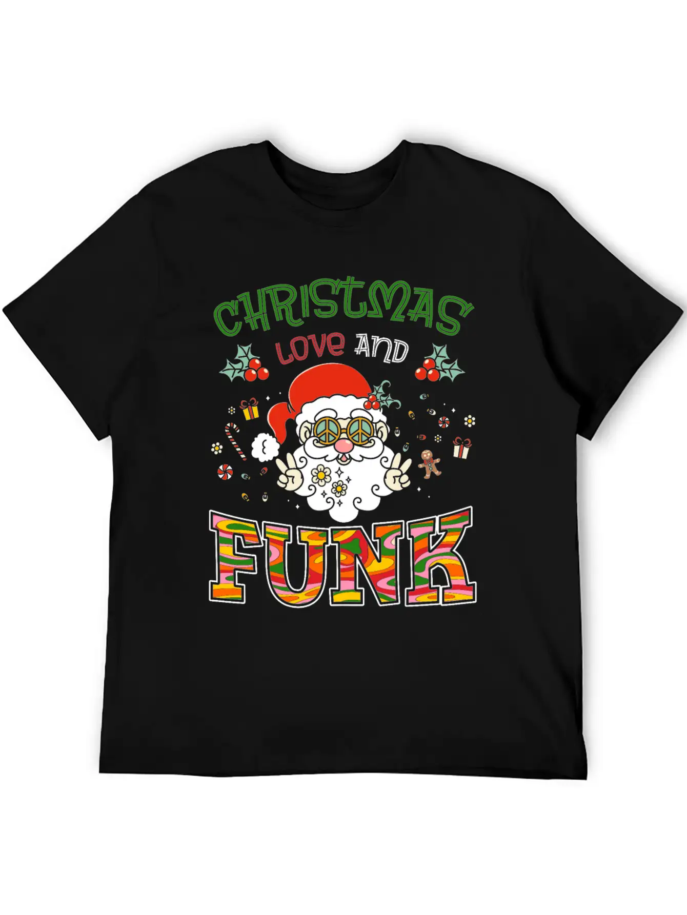 Christmas, Love And Funk - Festive Groove Music Stylish Everyday T-Shirt – Unisex Basic Cotton Tee