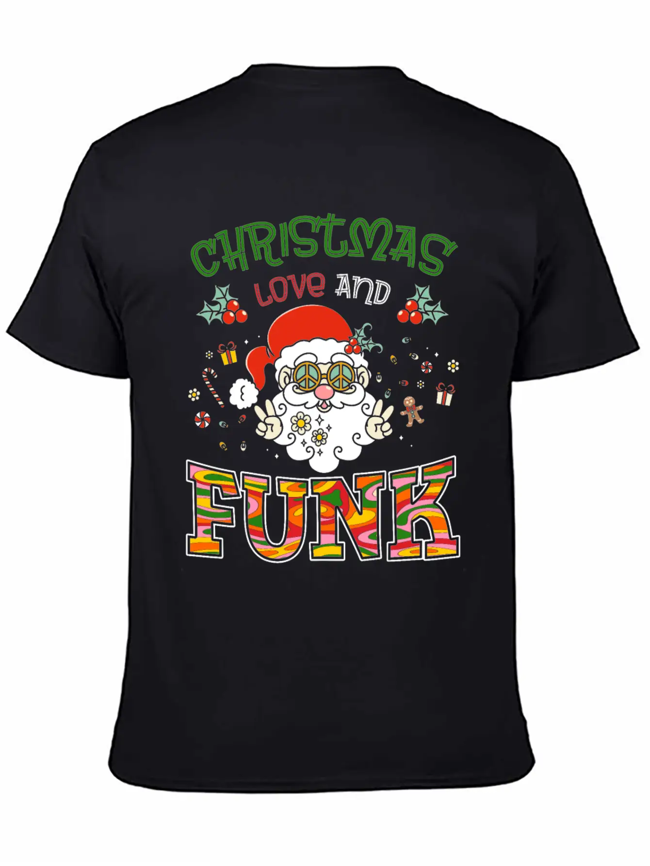 Christmas, Love And Funk - Festive Groove Music Stylish Everyday T-Shirt – Unisex Basic Cotton Tee