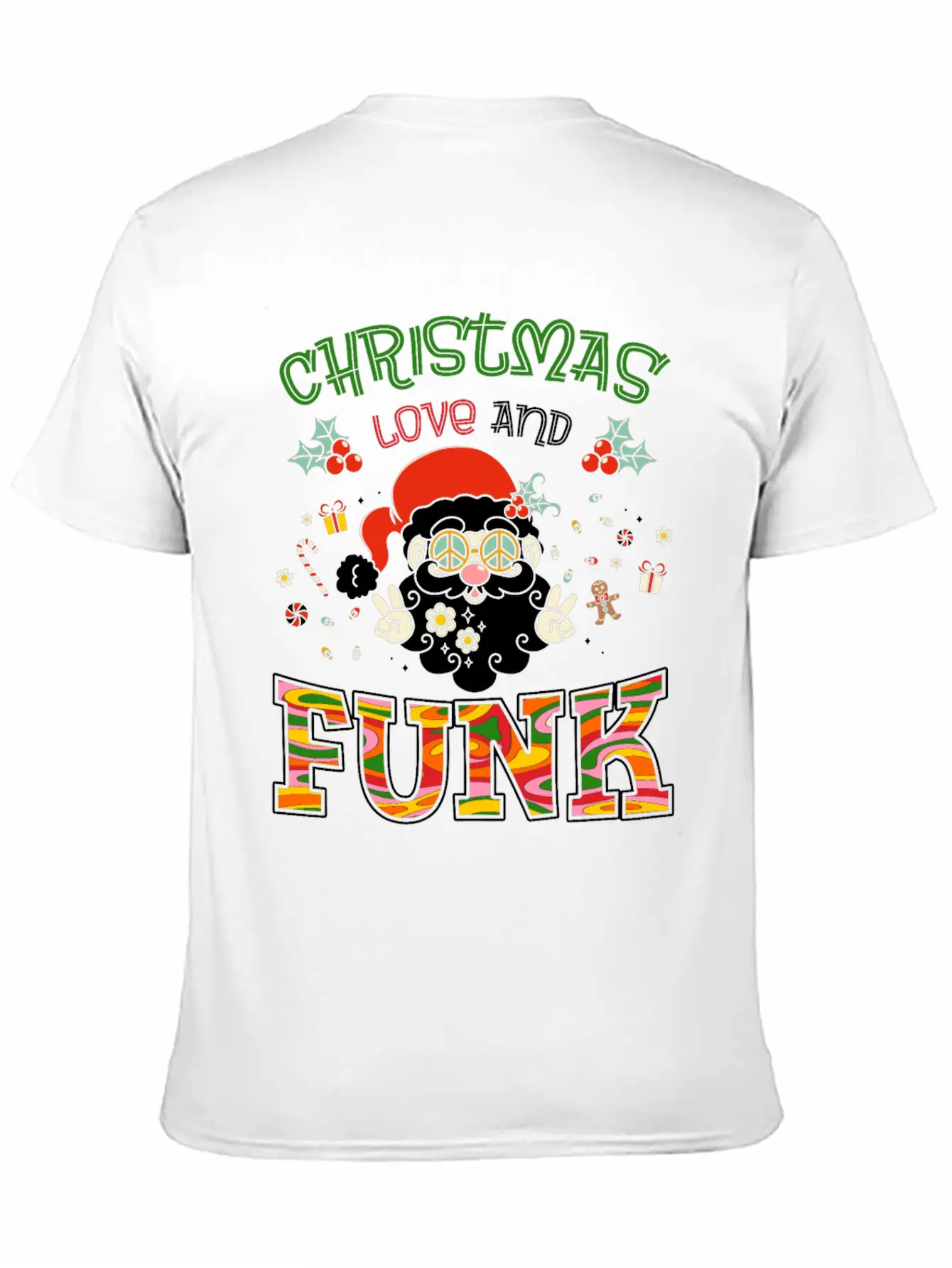Christmas, Love And Funk - Festive Groove Music Stylish Everyday T-Shirt – Unisex Basic Cotton Tee
