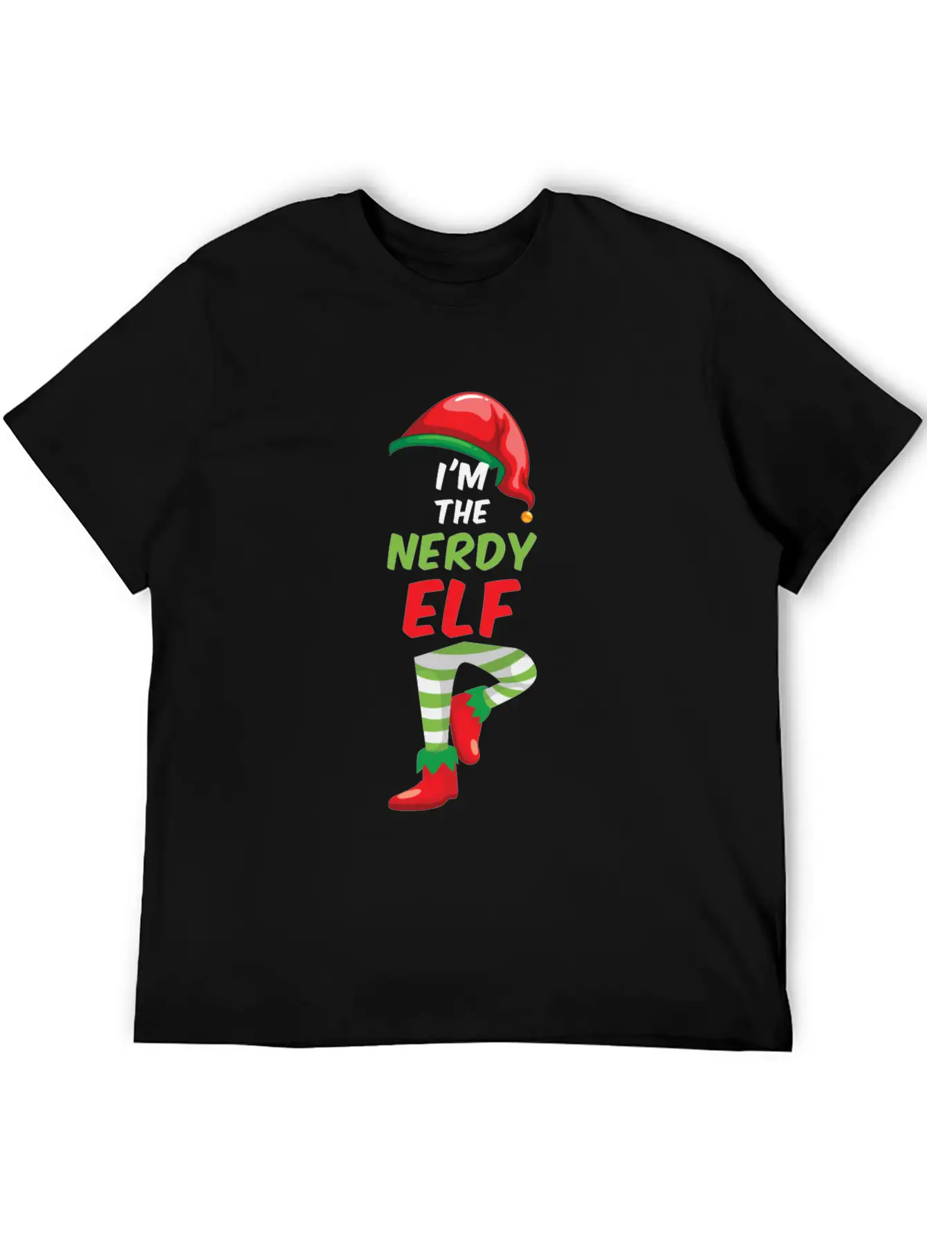 Christmas Nerd Elf Comfortable Minimalist Graphic Tee – Summer Style Essential