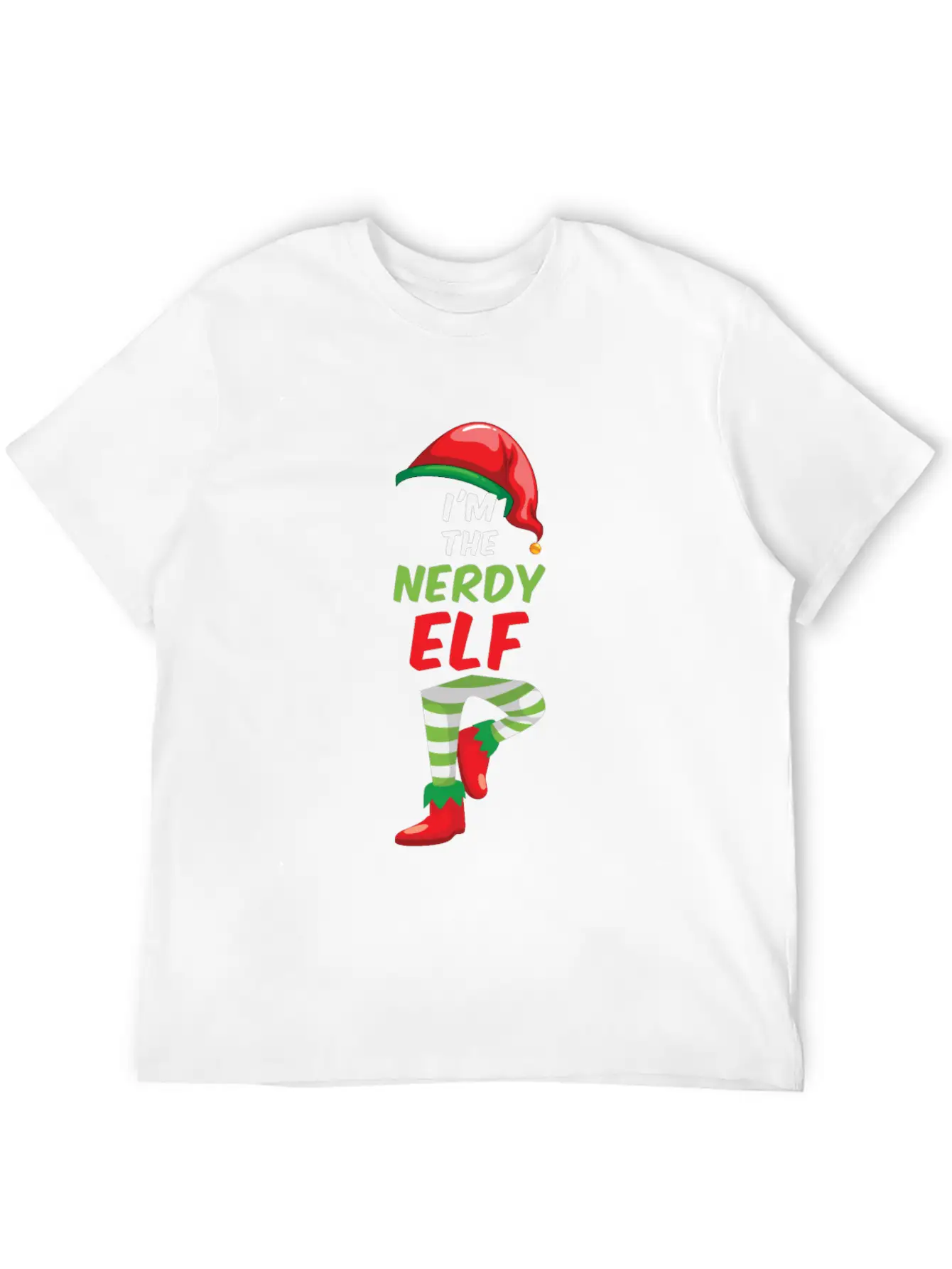 Christmas Nerd Elf Comfortable Minimalist Graphic Tee – Summer Style Essential