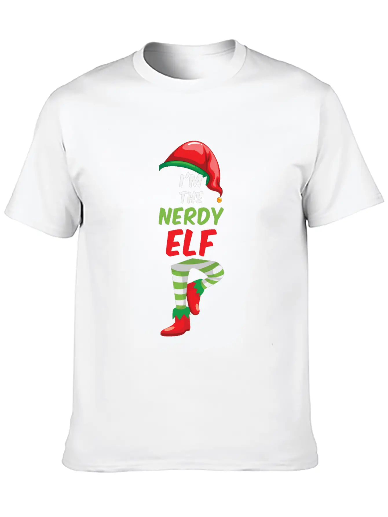 Christmas Nerd Elf Comfortable Minimalist Graphic Tee – Summer Style Essential