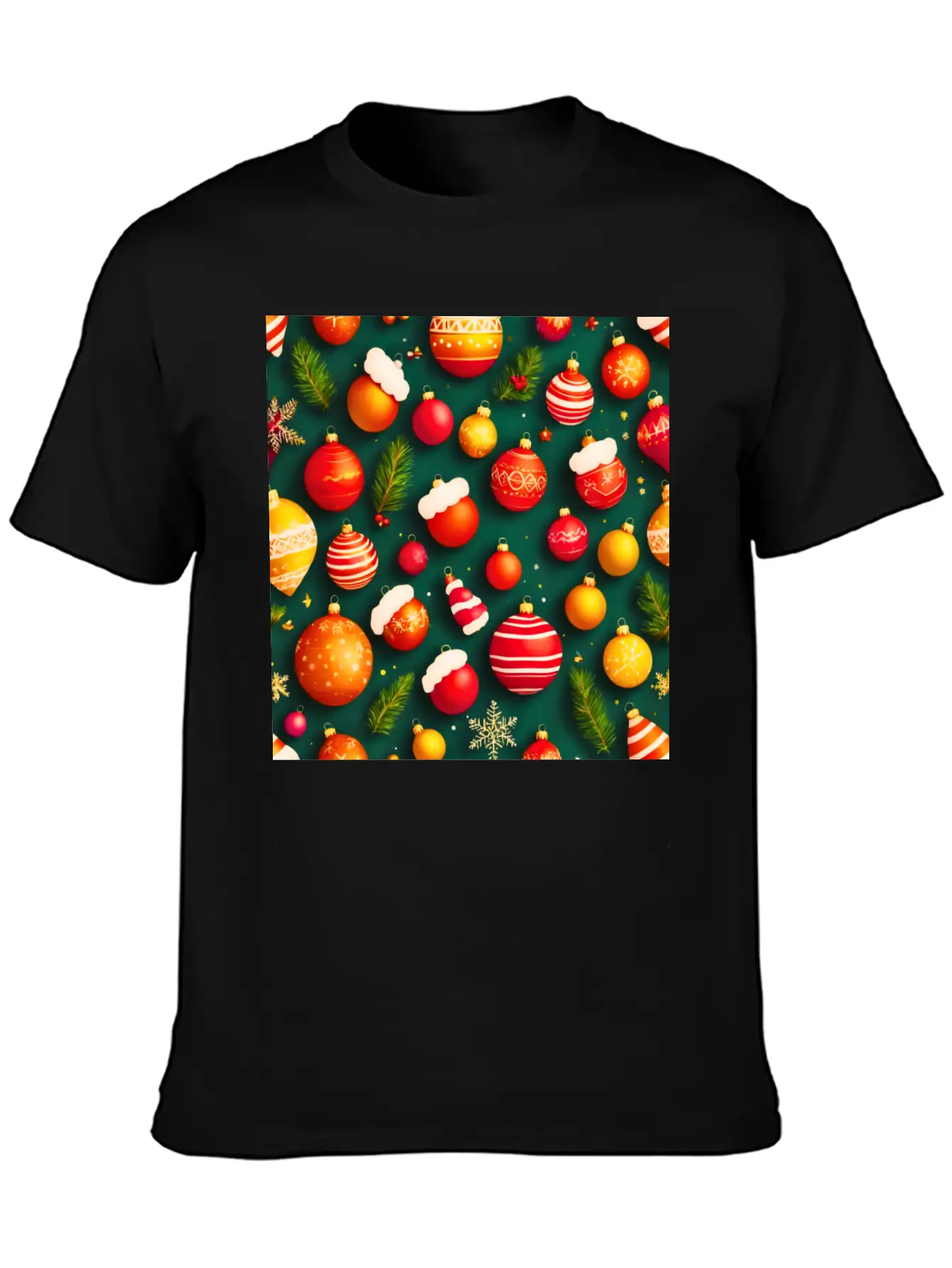 Christmas Patern Comfortable Minimalist Graphic Tee – Summer Style Essential