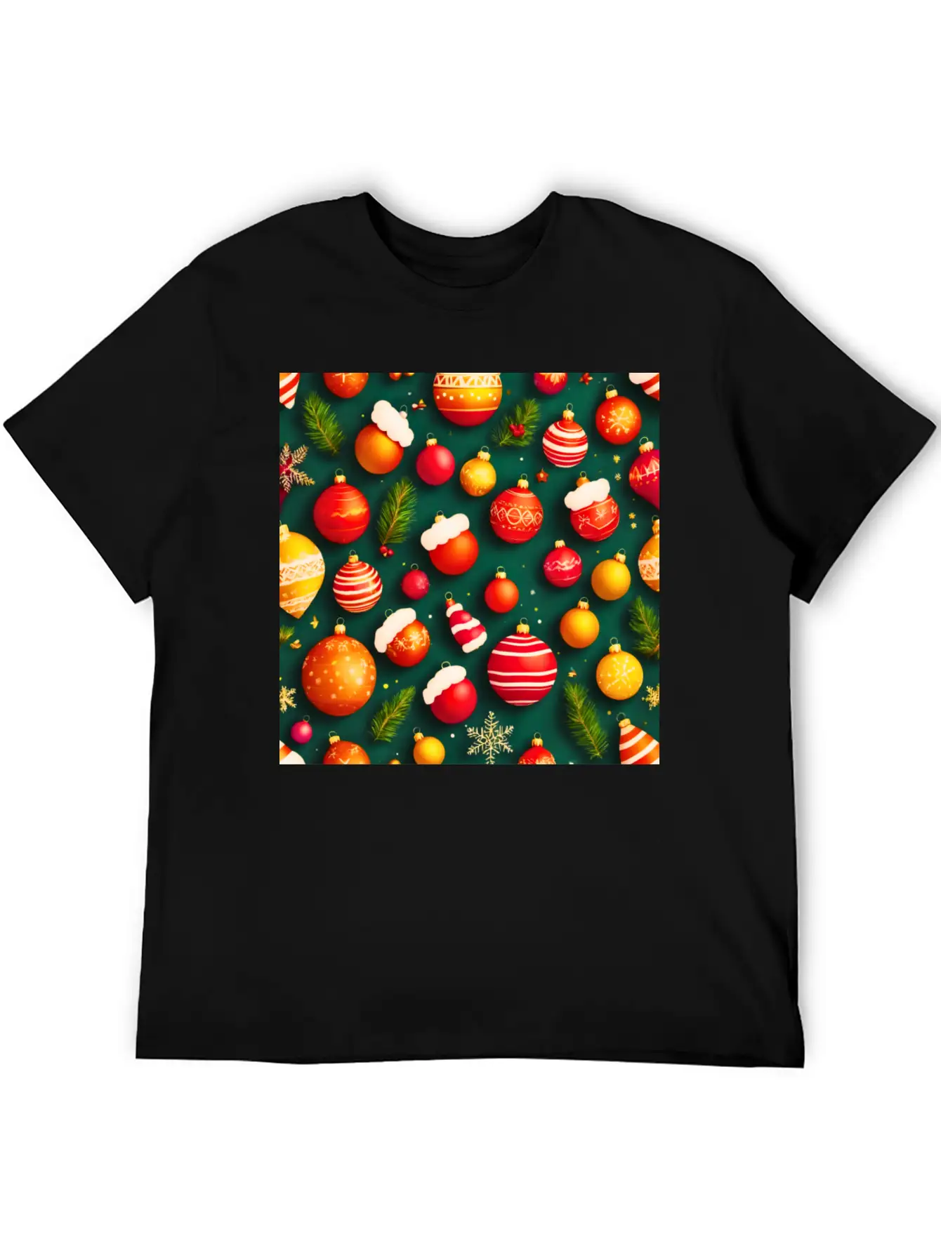 Christmas Patern Comfortable Minimalist Graphic Tee – Summer Style Essential