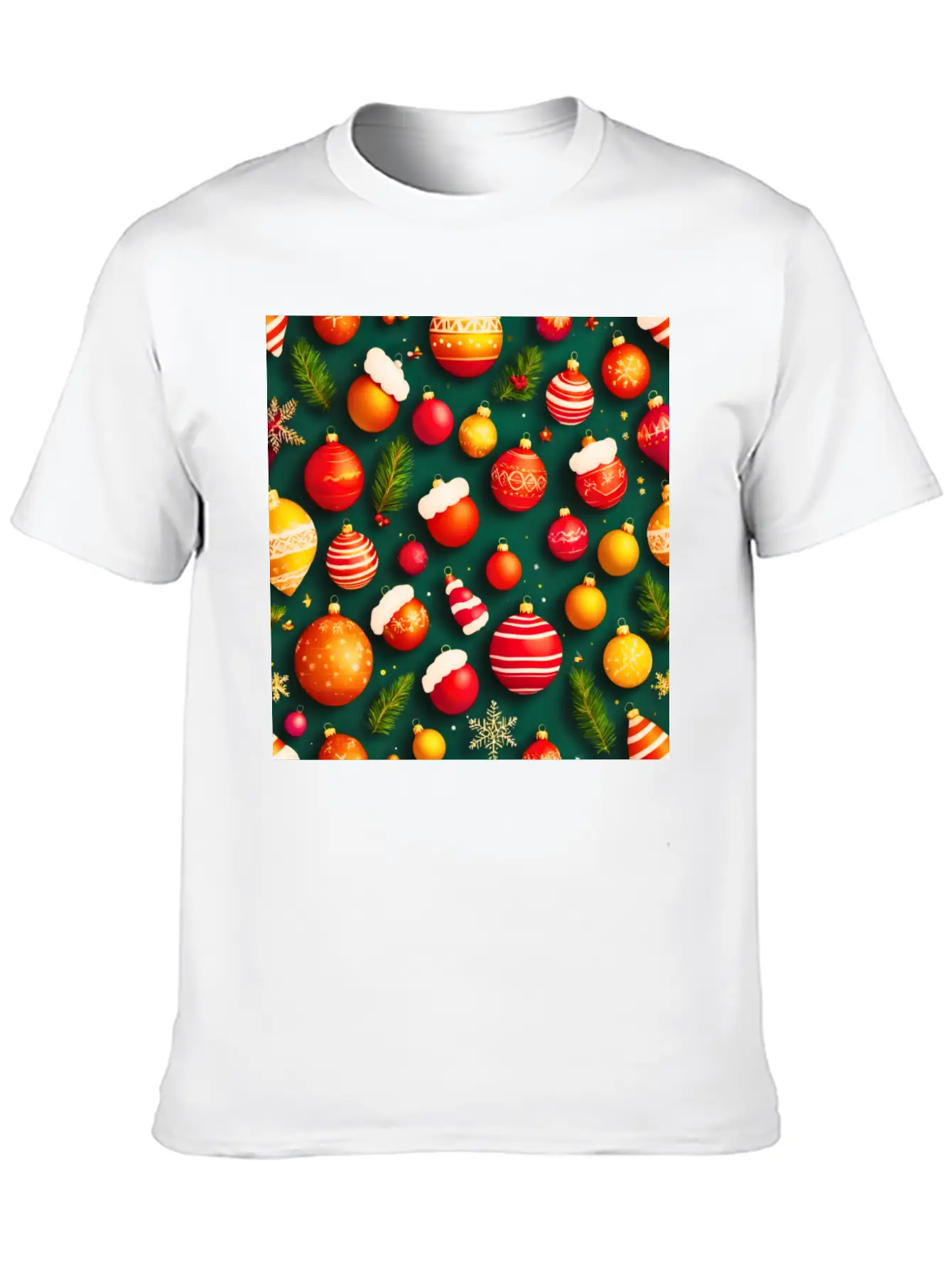 Christmas Patern Comfortable Minimalist Graphic Tee – Summer Style Essential