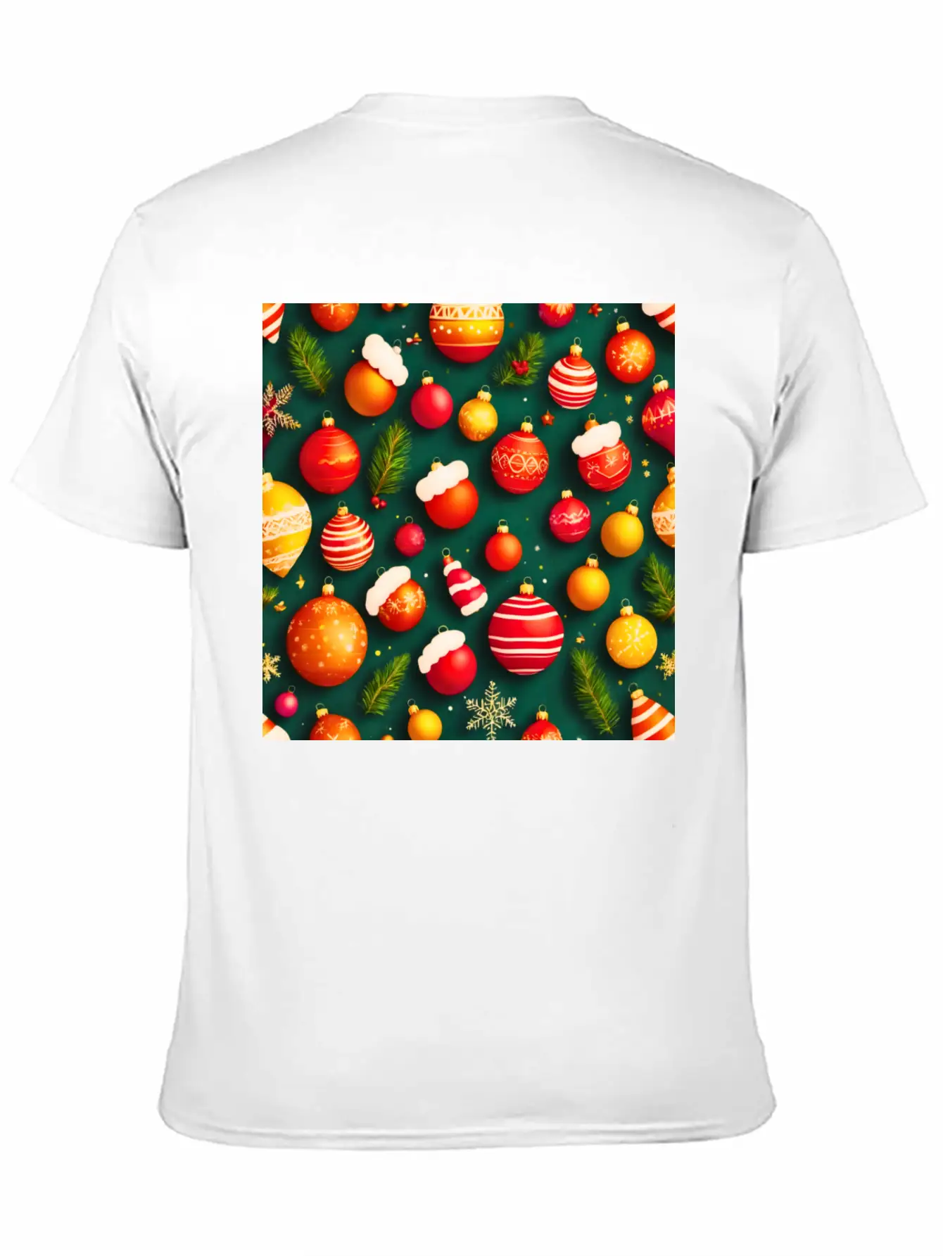 Christmas Patern Comfortable Minimalist Graphic Tee – Summer Style Essential