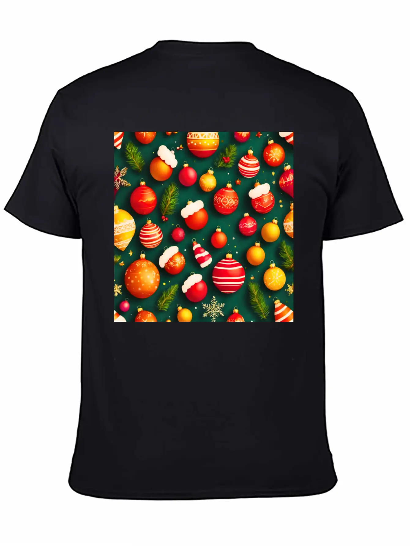 Christmas Patern Comfortable Minimalist Graphic Tee – Summer Style Essential