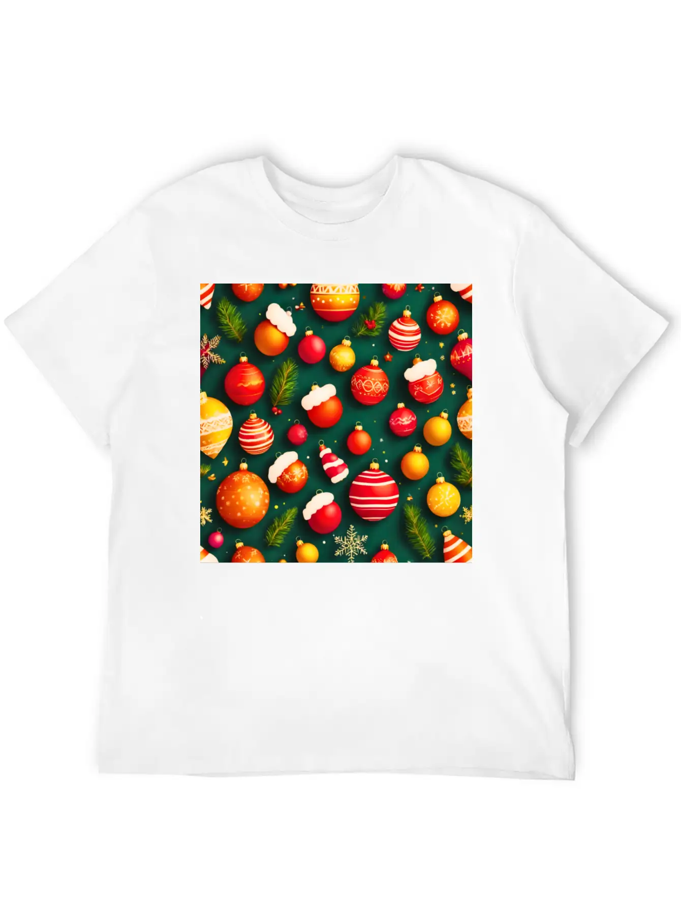Christmas Patern Comfortable Minimalist Graphic Tee – Summer Style Essential