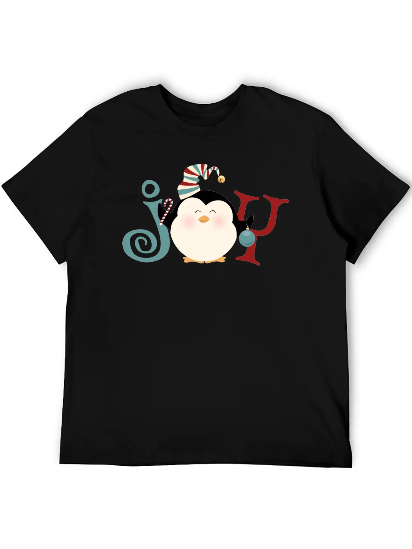 Christmas Penguin Joy Basic Graphic T-Shirt – Daily Comfort In Soft Cotton