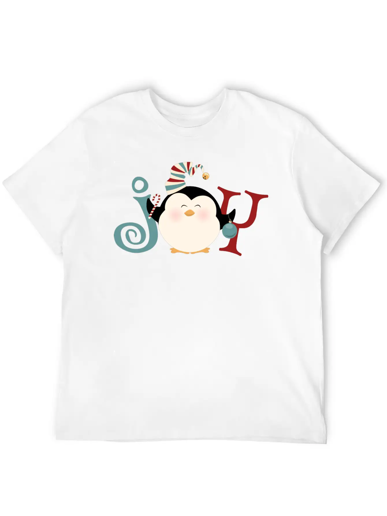 Christmas Penguin Joy Basic Graphic T-Shirt – Daily Comfort In Soft Cotton