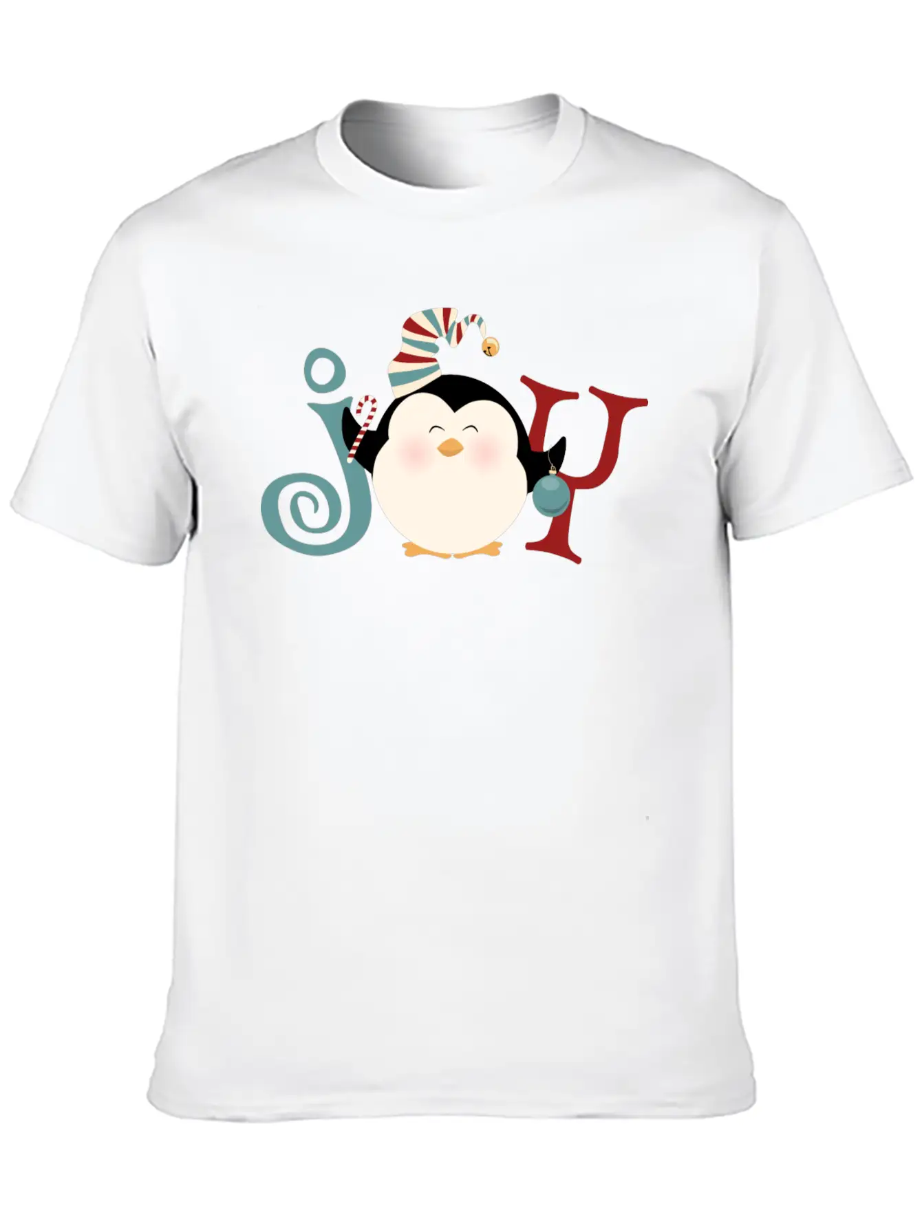 Christmas Penguin Joy Basic Graphic T-Shirt – Daily Comfort In Soft Cotton