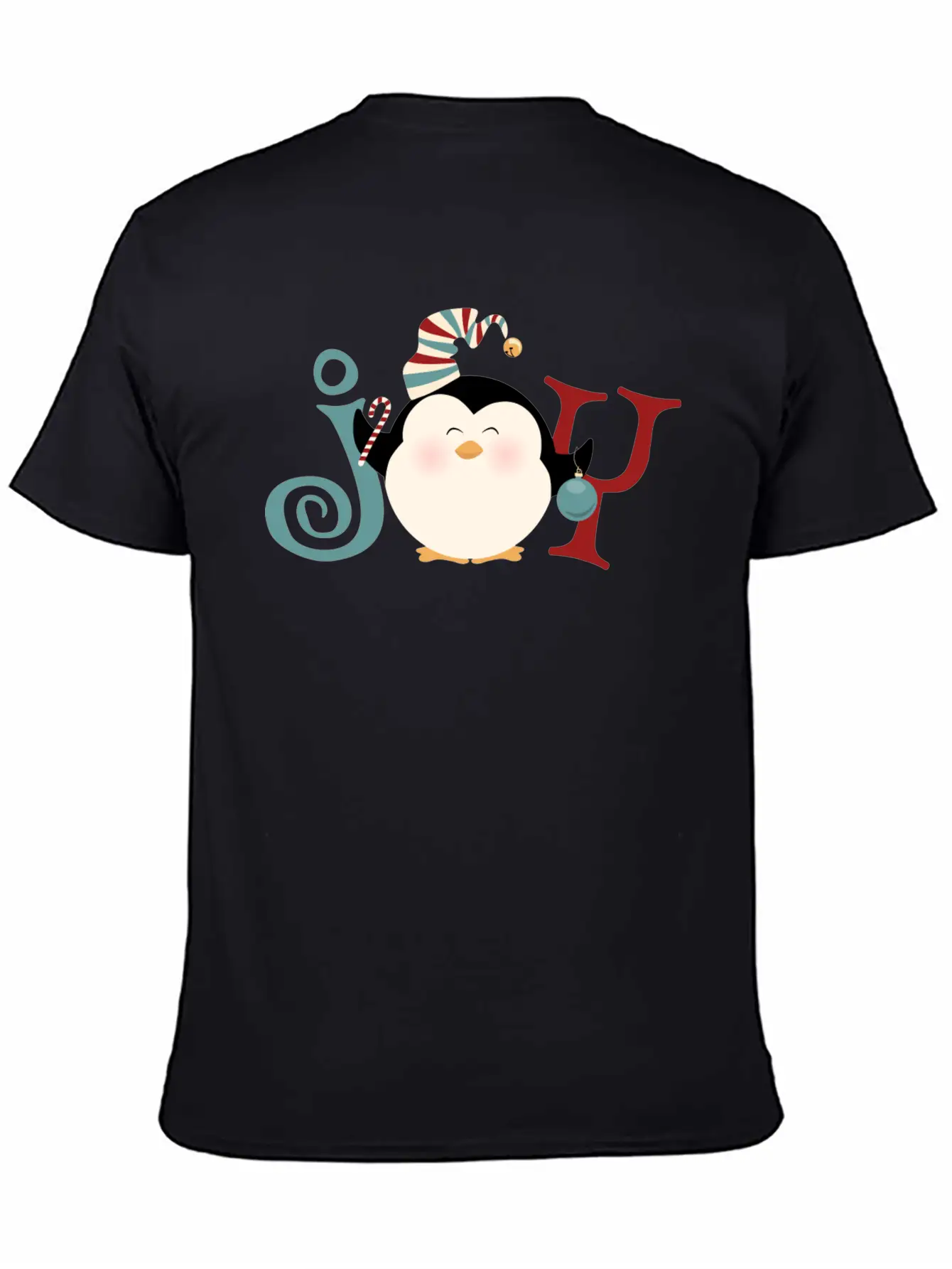 Christmas Penguin Joy Basic Graphic T-Shirt – Daily Comfort In Soft Cotton
