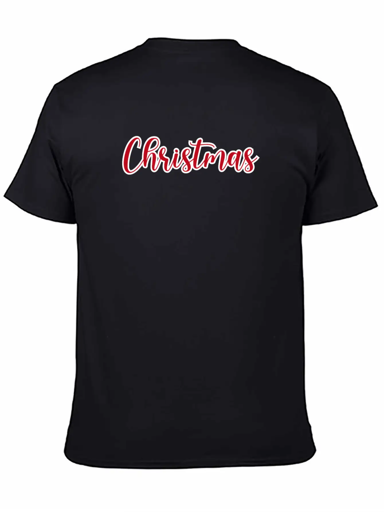 CHRISTMAS RED XMAS Lettering Unisex Short Sleeve Soft Cotton T-Shirt – Casual Everyday Wear
