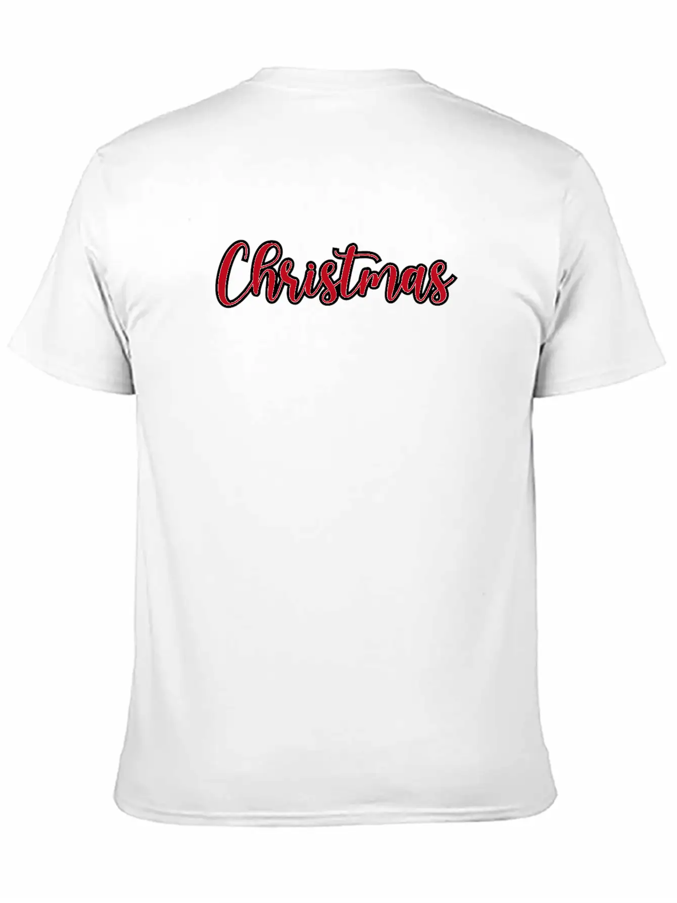 CHRISTMAS RED XMAS Lettering Unisex Short Sleeve Soft Cotton T-Shirt – Casual Everyday Wear