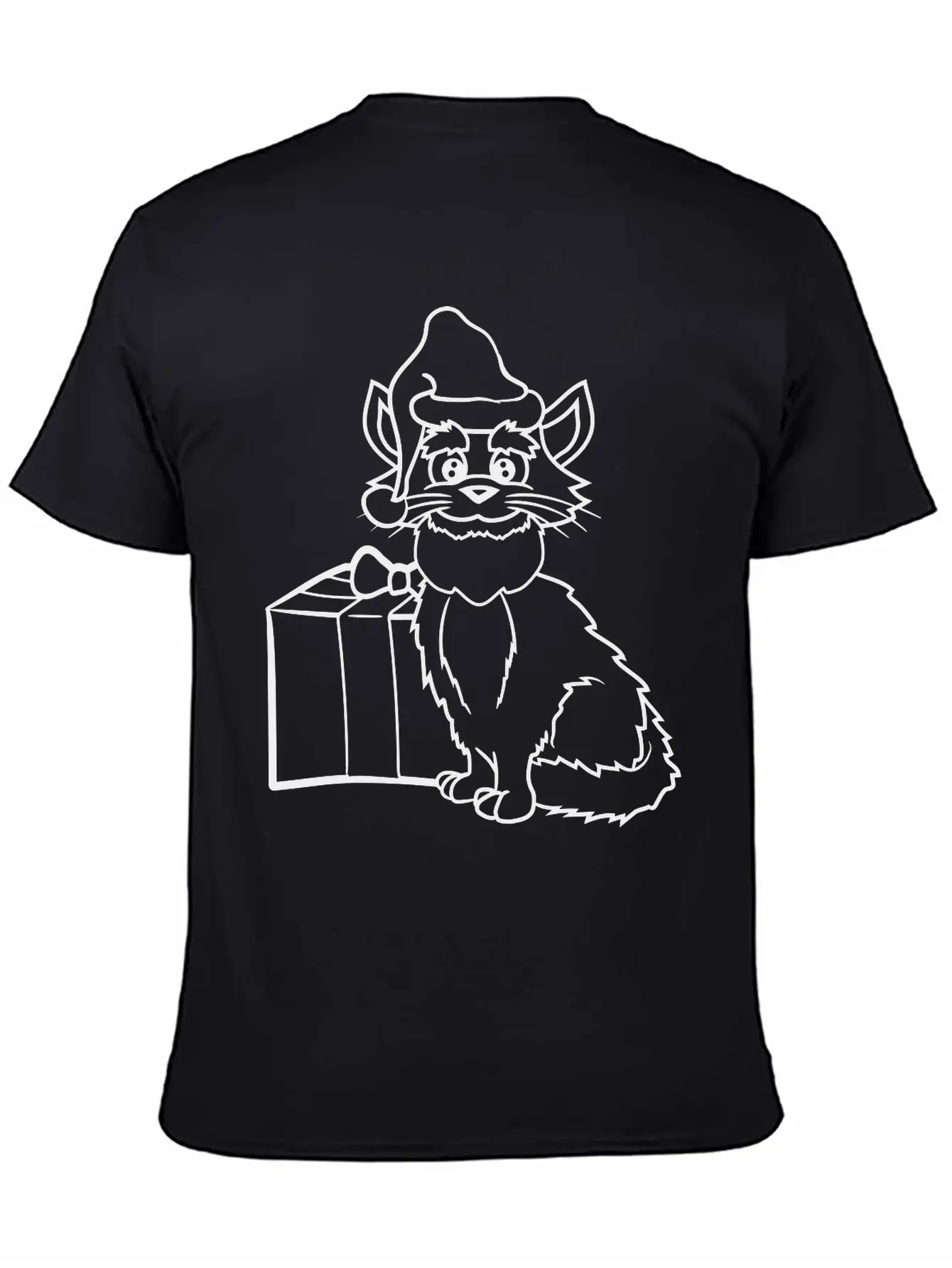 Christmas, Santa, Claus, Cute, Cute, Cute, Cat, Ki Timeless Short Sleeve Tee – Comfy And Minimalist Design