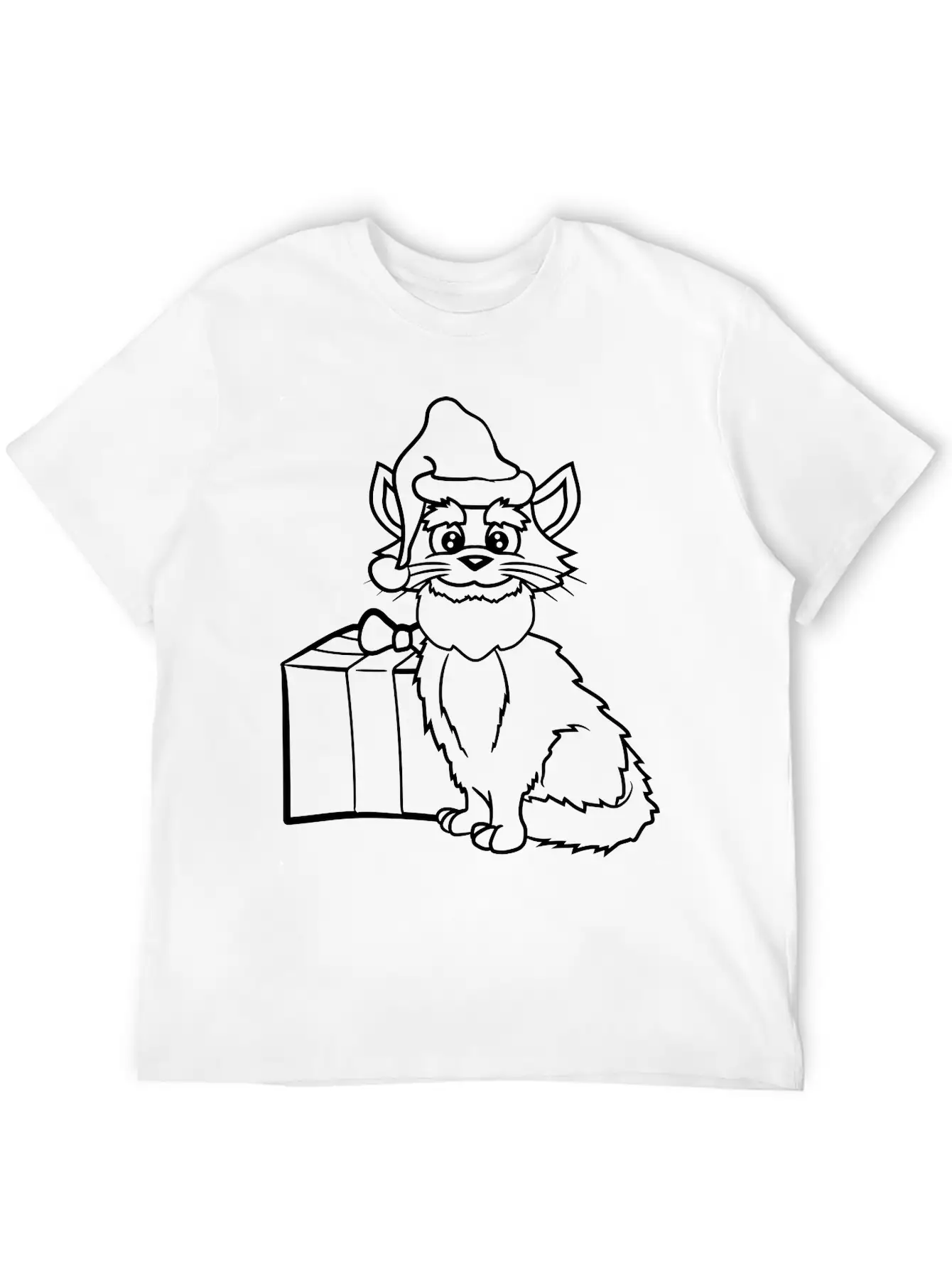 Christmas, Santa, Claus, Cute, Cute, Cute, Cat, Ki Timeless Short Sleeve Tee – Comfy And Minimalist Design