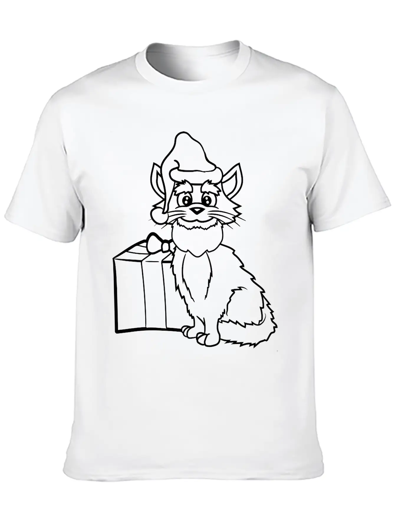 Christmas, Santa, Claus, Cute, Cute, Cute, Cat, Ki Timeless Short Sleeve Tee – Comfy And Minimalist Design