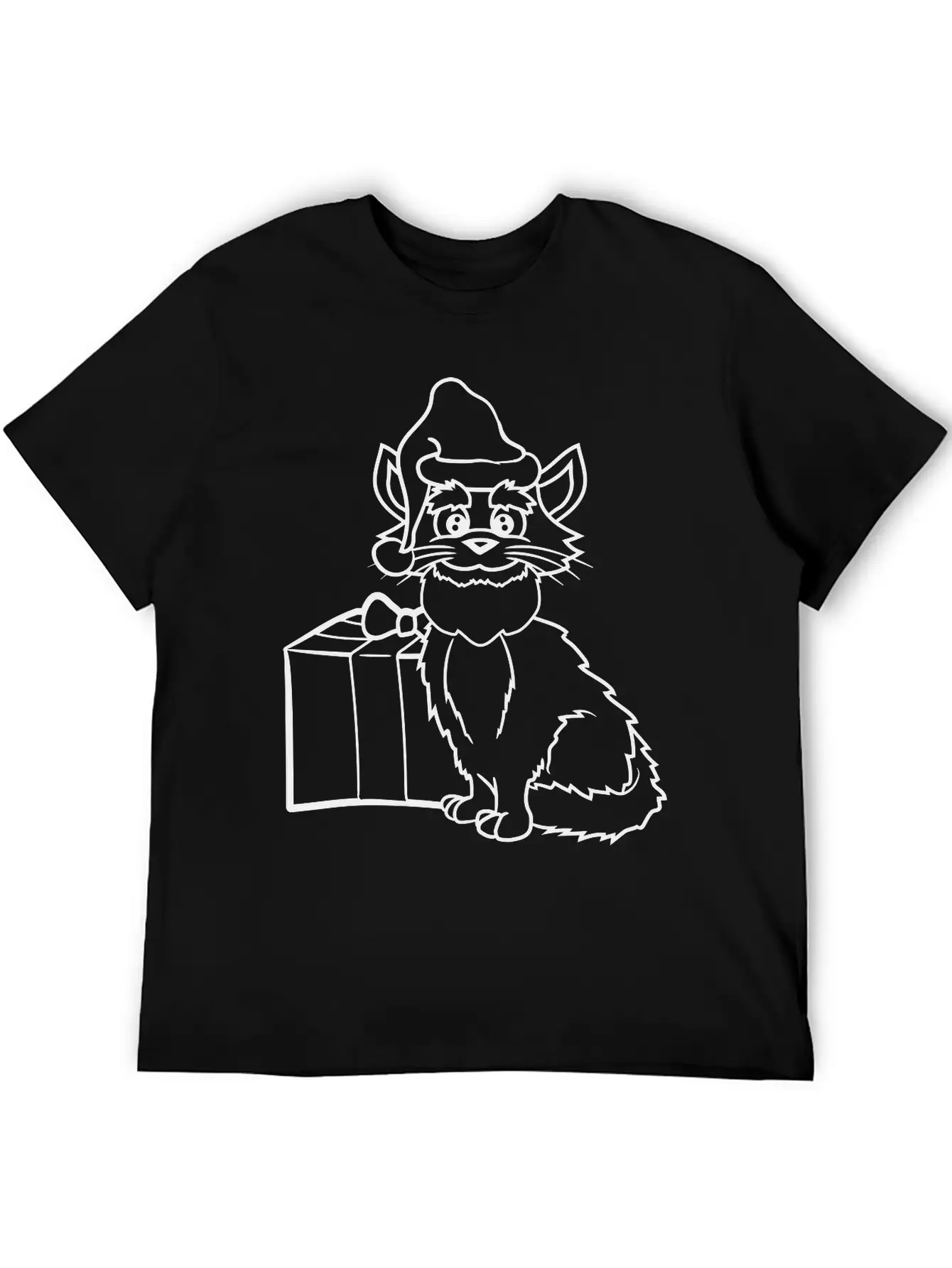 Christmas, Santa, Claus, Cute, Cute, Cute, Cat, Ki Timeless Short Sleeve Tee – Comfy And Minimalist Design