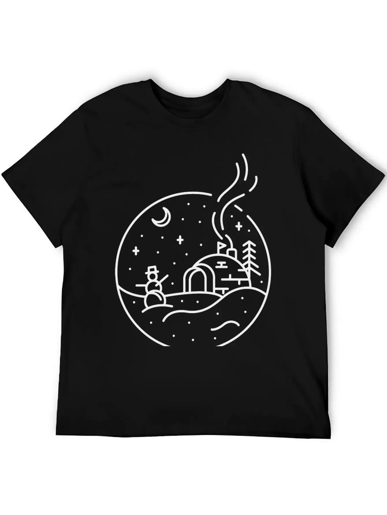 Christmas Snow Unisex Short Sleeve Soft Cotton T-Shirt – Casual Everyday Wear