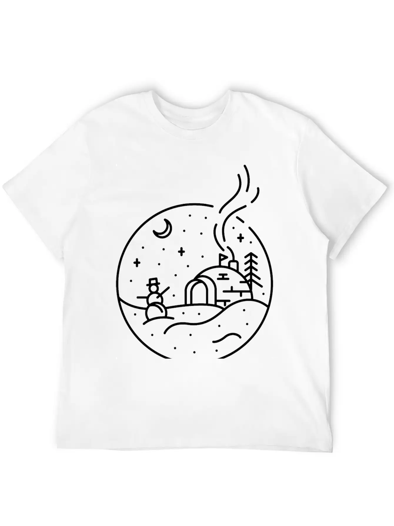 Christmas Snow Unisex Short Sleeve Soft Cotton T-Shirt – Casual Everyday Wear