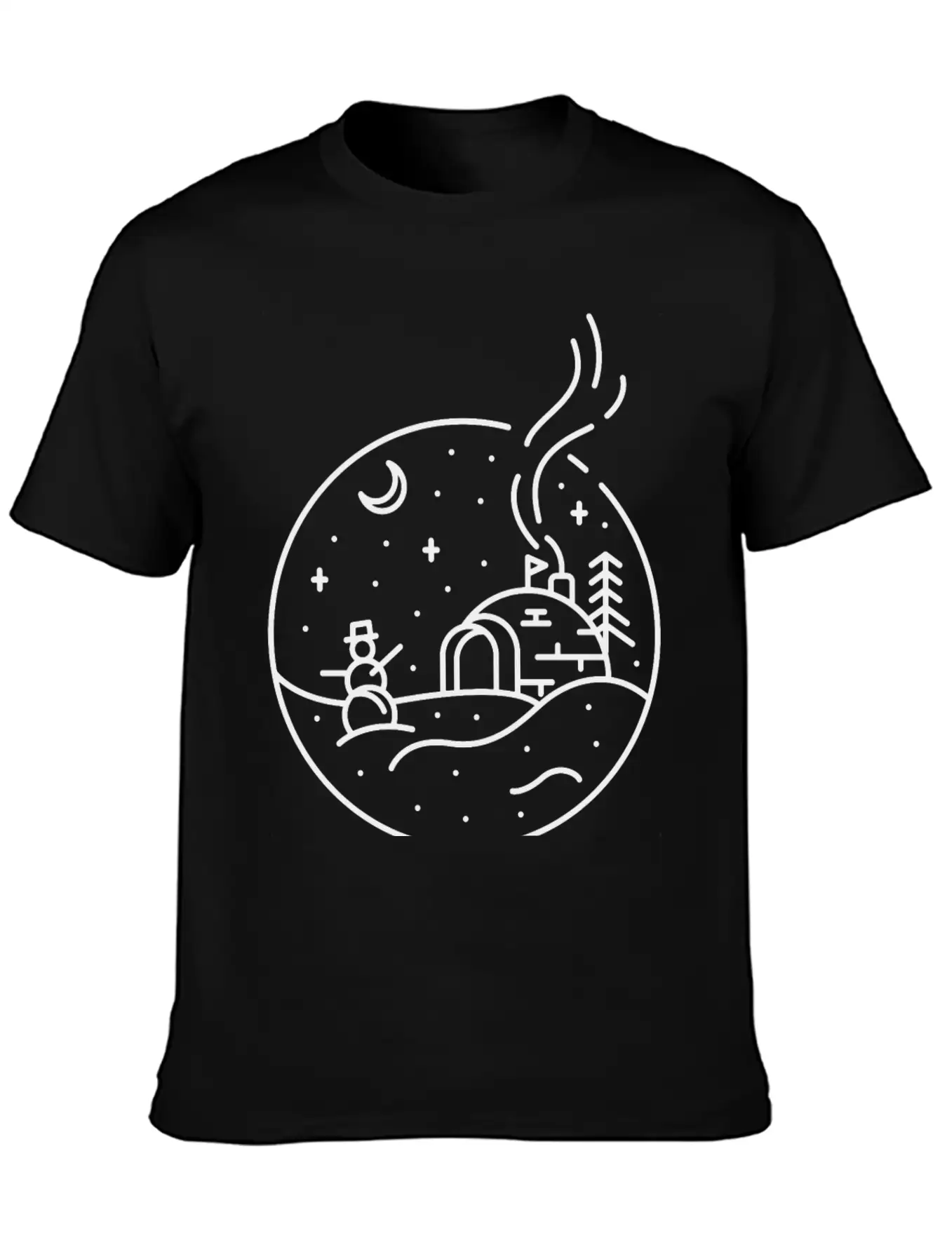 Christmas Snow Unisex Short Sleeve Soft Cotton T-Shirt – Casual Everyday Wear