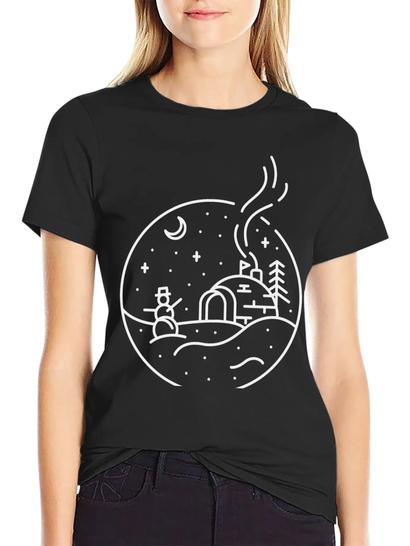 Christmas Snow Unisex Short Sleeve Soft Cotton T-Shirt – Casual Everyday Wear