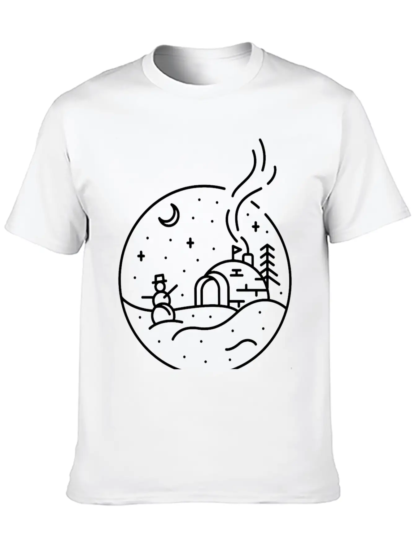 Christmas Snow Unisex Short Sleeve Soft Cotton T-Shirt – Casual Everyday Wear