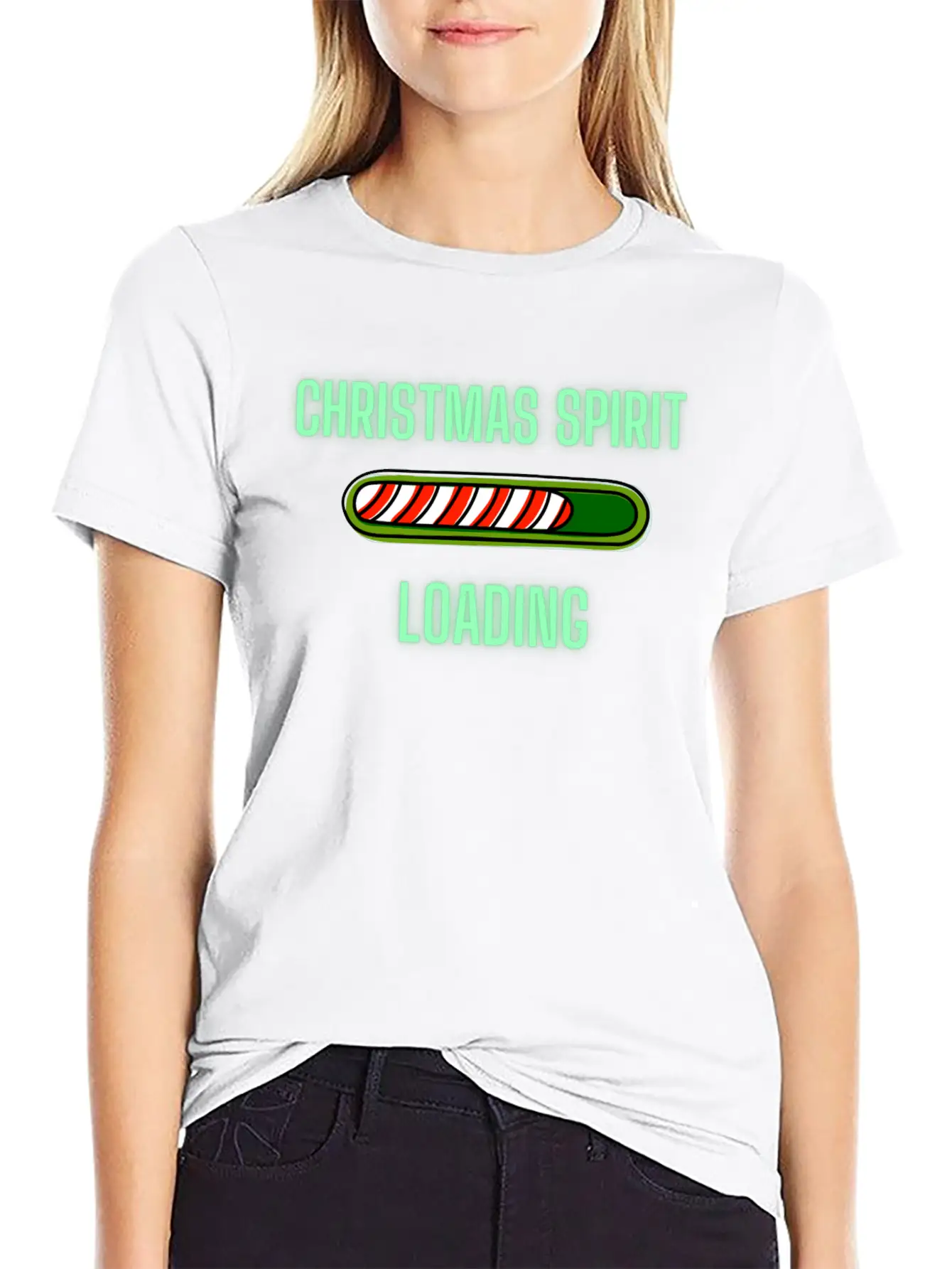 Christmas Spirit Loading Timeless Short Sleeve Tee – Comfy And Minimalist Design