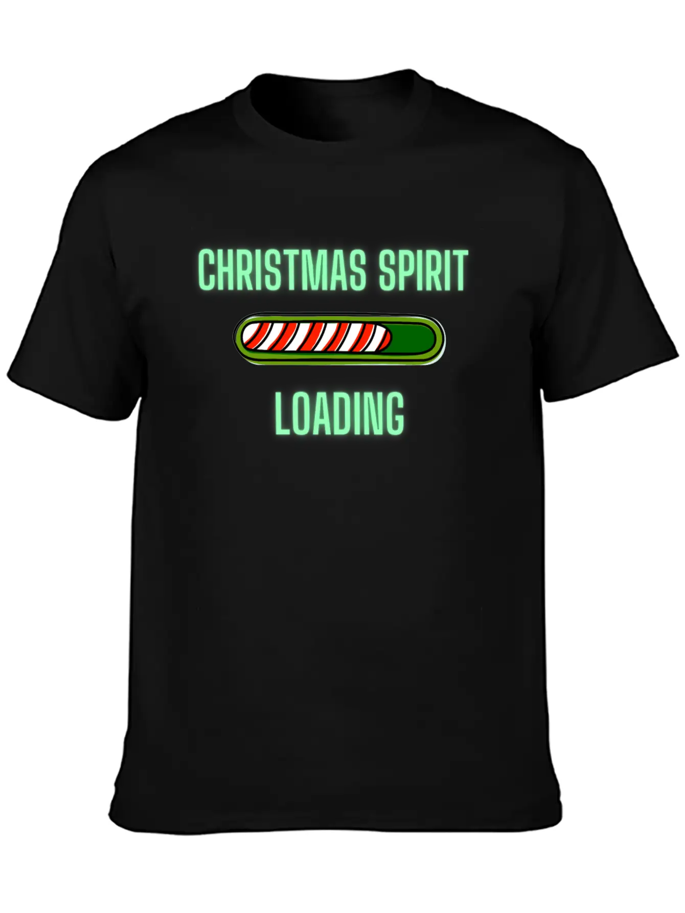 Christmas Spirit Loading Timeless Short Sleeve Tee – Comfy And Minimalist Design