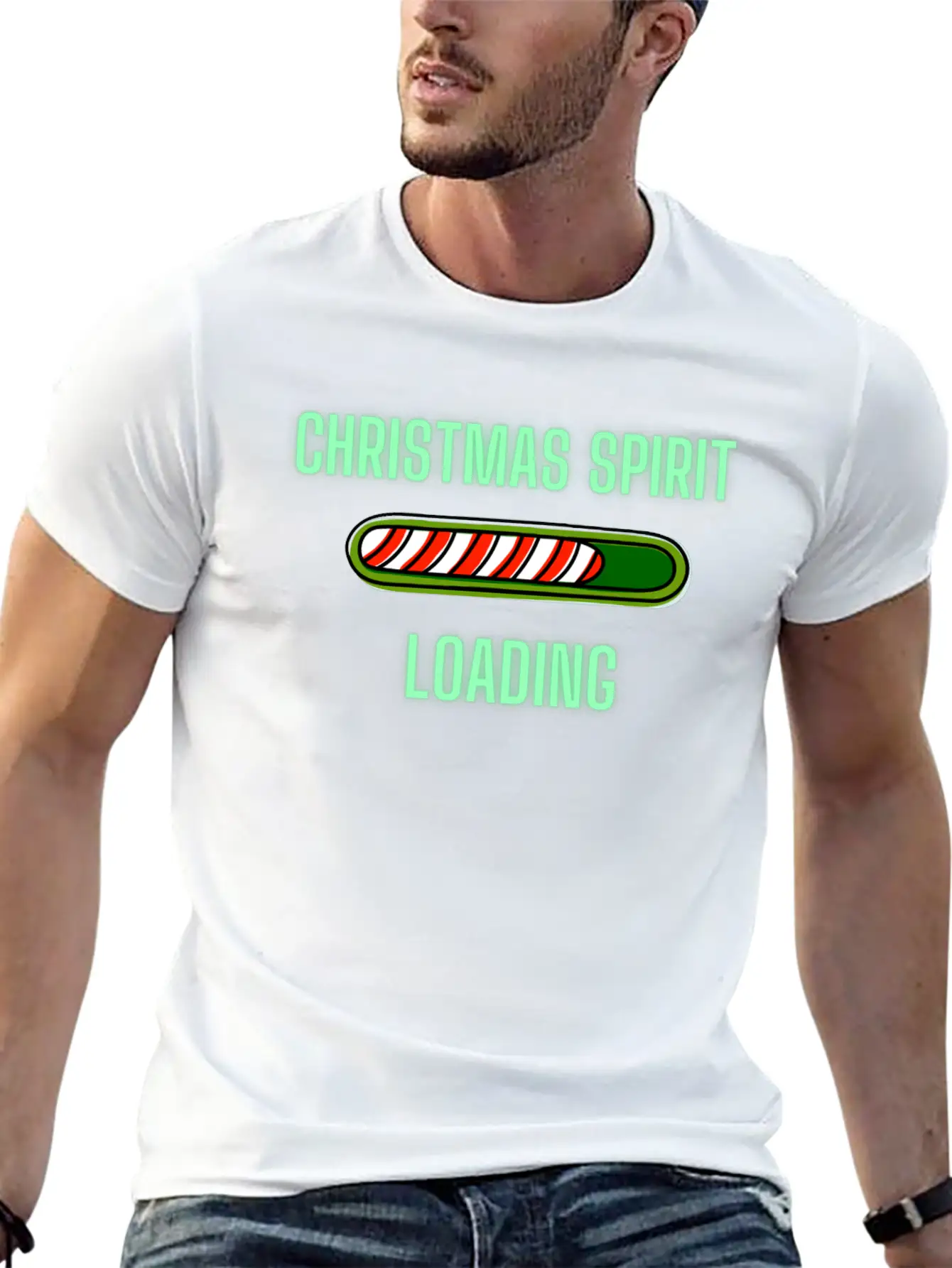 Christmas Spirit Loading Timeless Short Sleeve Tee – Comfy And Minimalist Design