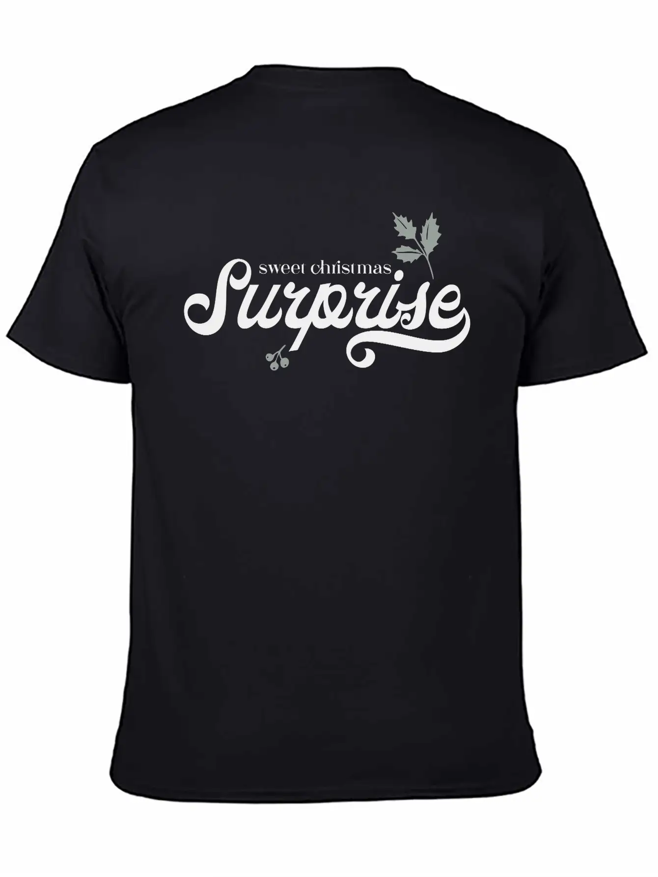 Christmas Surprise – Xmas Gift Idea Present Text Essential Unisex Summer Tee – Soft Cotton Casual Fit