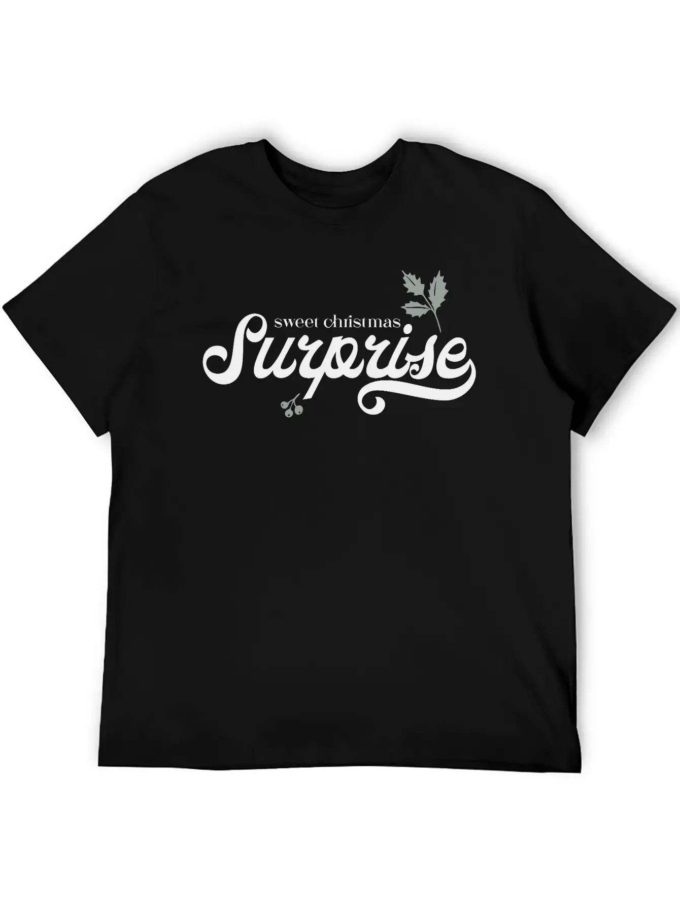 Christmas Surprise – Xmas Gift Idea Present Text Essential Unisex Summer Tee – Soft Cotton Casual Fit