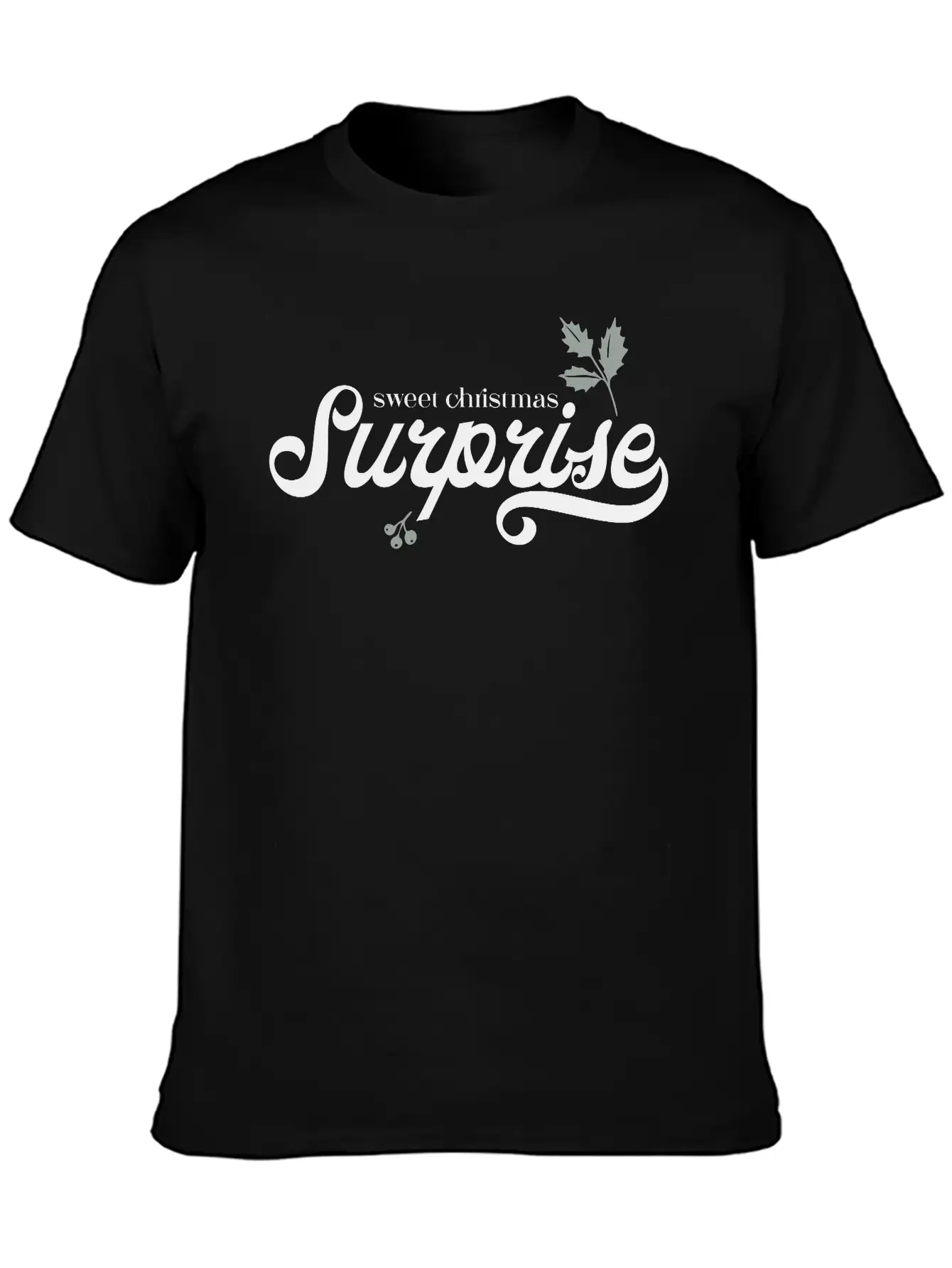 Christmas Surprise – Xmas Gift Idea Present Text Stylish Everyday T-Shirt – Unisex Basic Cotton Tee