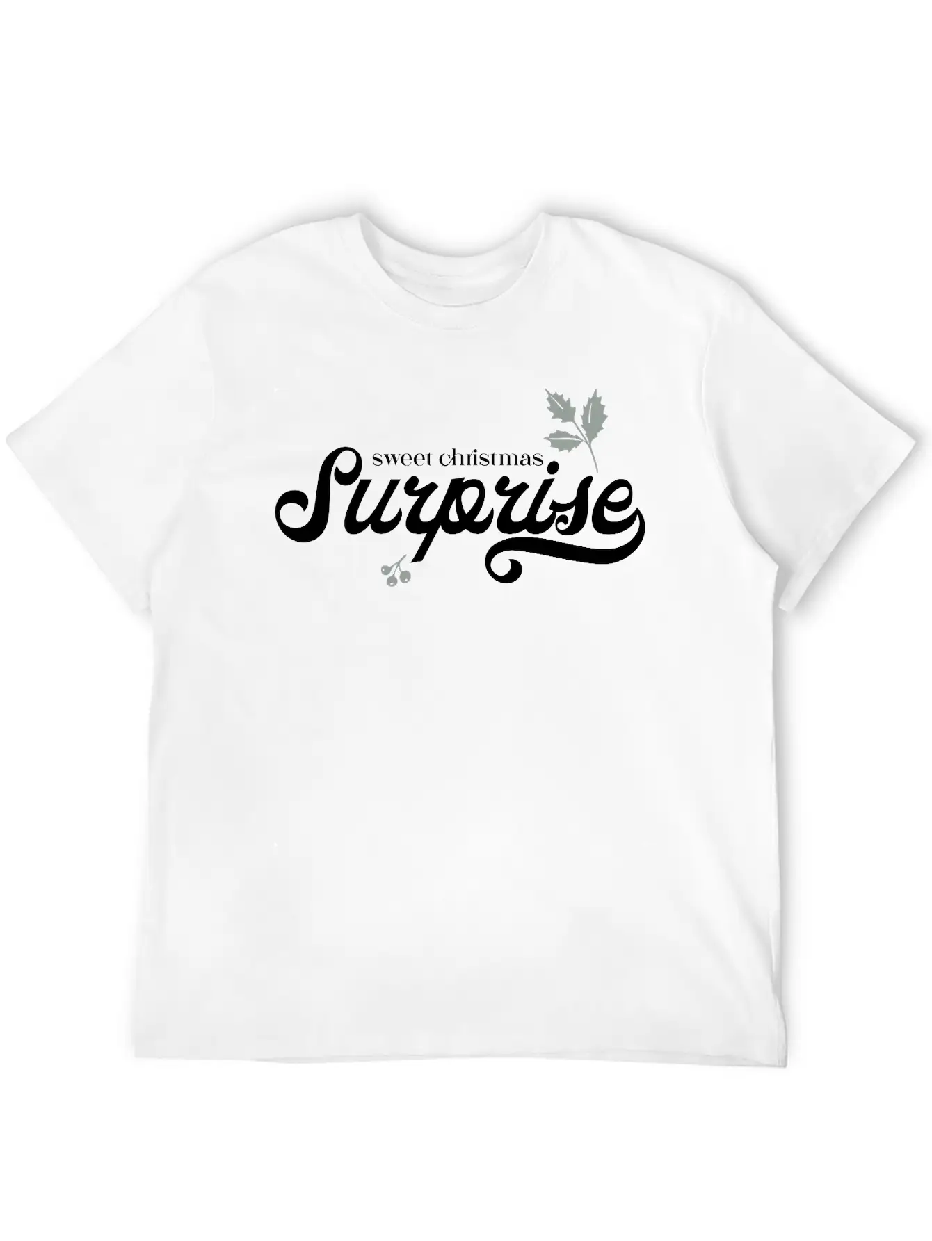 Christmas Surprise – Xmas Gift Idea Present Text Stylish Everyday T-Shirt – Unisex Basic Cotton Tee