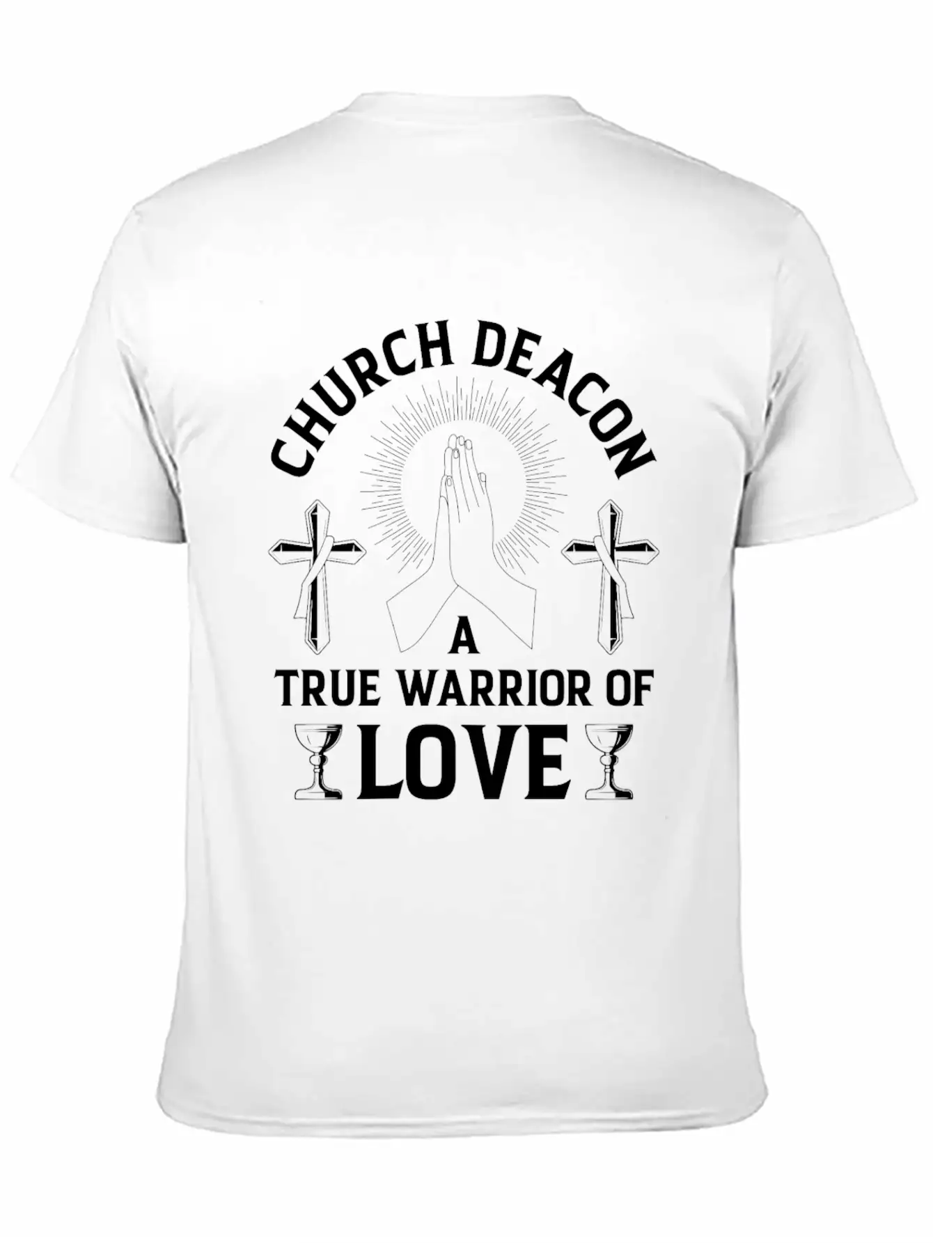 Church Deacon Religion Christian Believer Church Unisex Short Sleeve Soft Cotton T-Shirt – Casual Everyday Wear