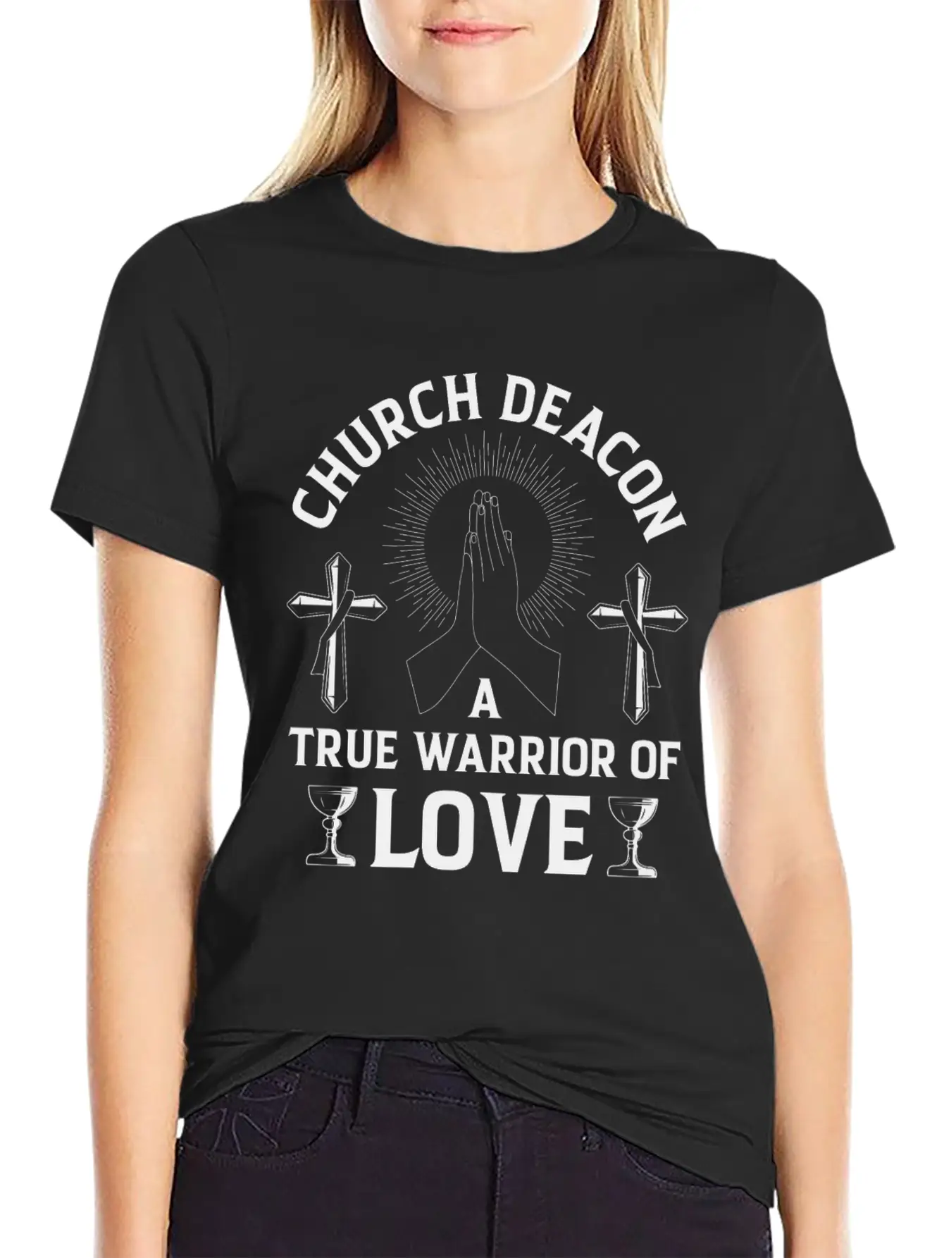Church Deacon Religion Christian Believer Church Unisex Short Sleeve Soft Cotton T-Shirt – Casual Everyday Wear