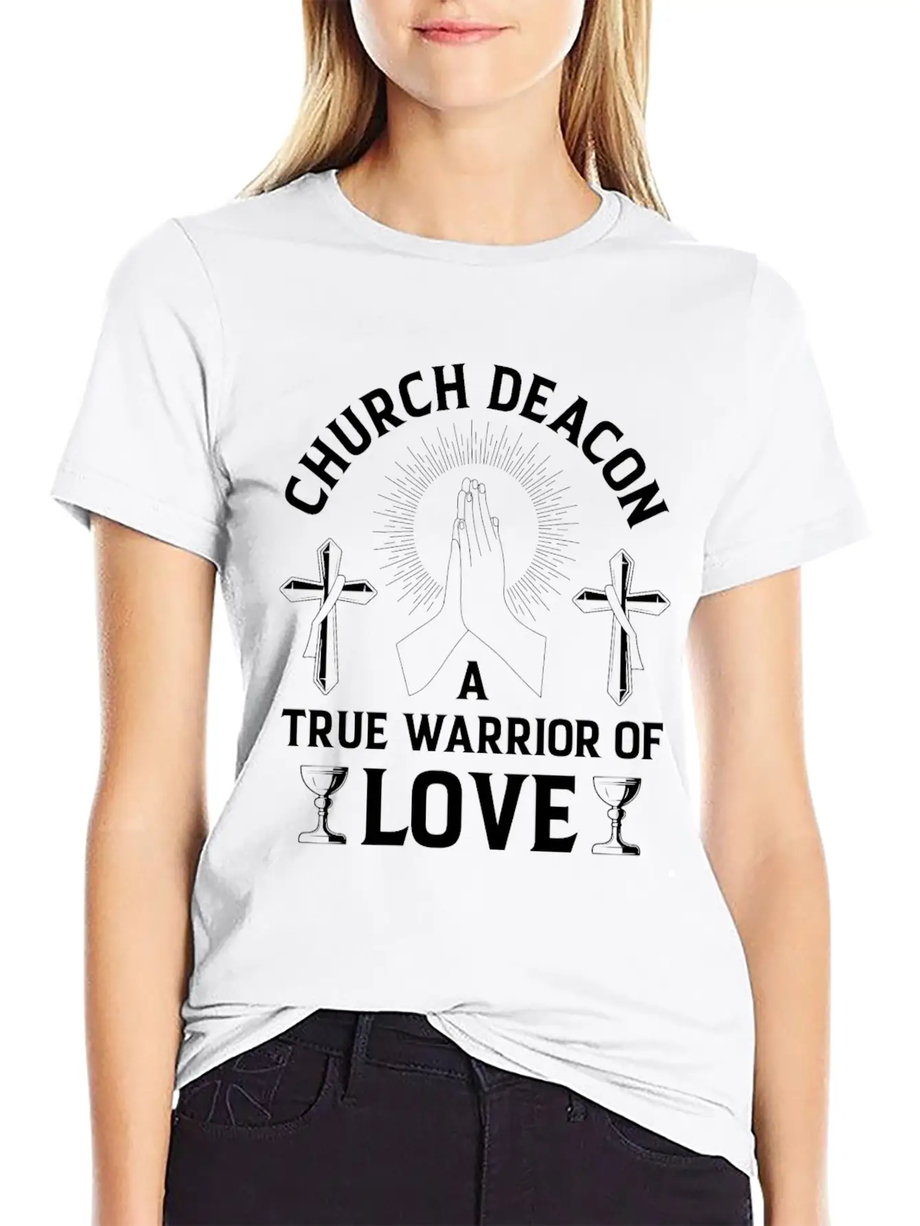 Church Deacon Religion Christian Believer Church Unisex Short Sleeve Soft Cotton T-Shirt – Casual Everyday Wear