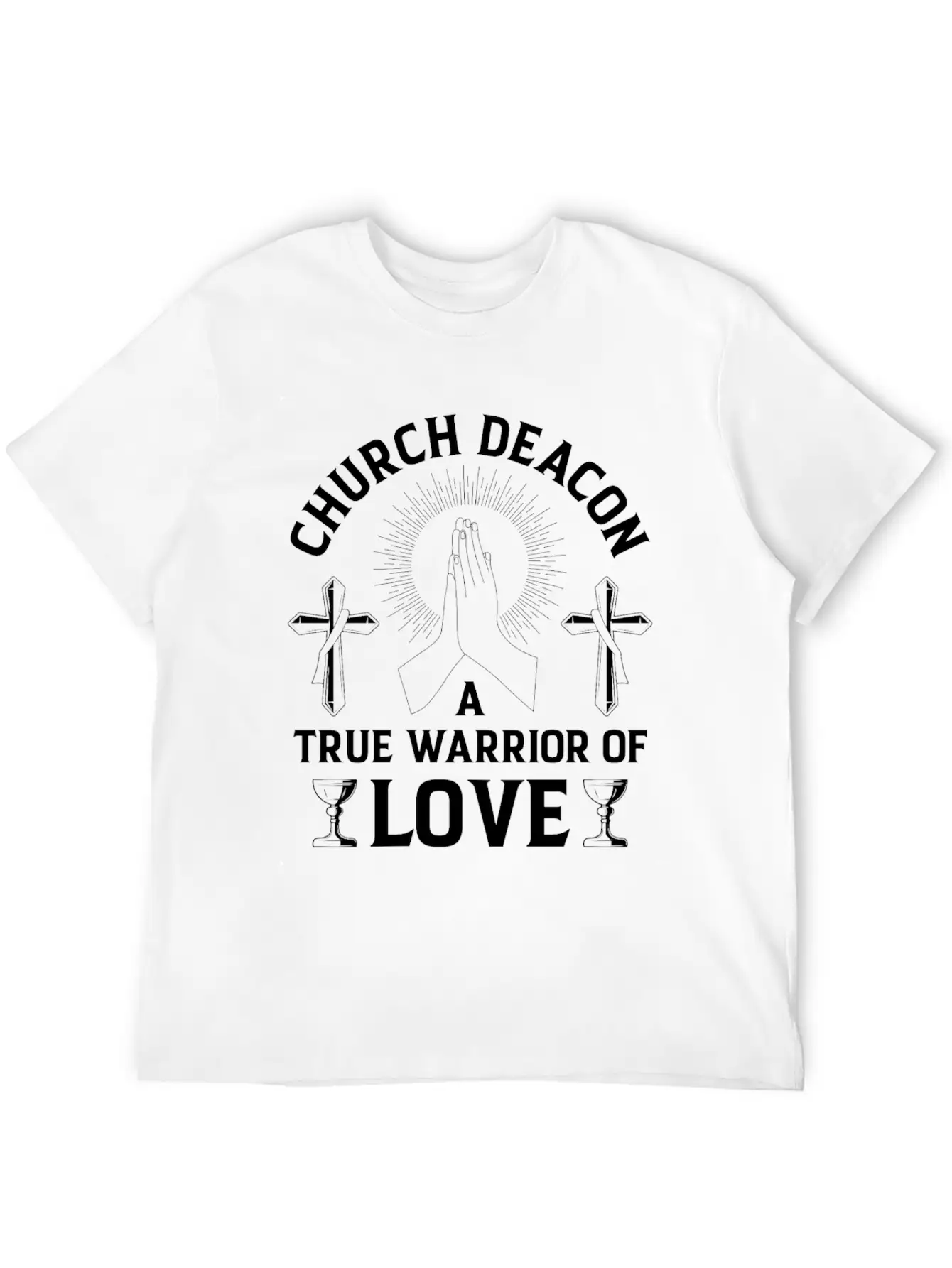 Church Deacon Religion Christian Believer Church Unisex Short Sleeve Soft Cotton T-Shirt – Casual Everyday Wear