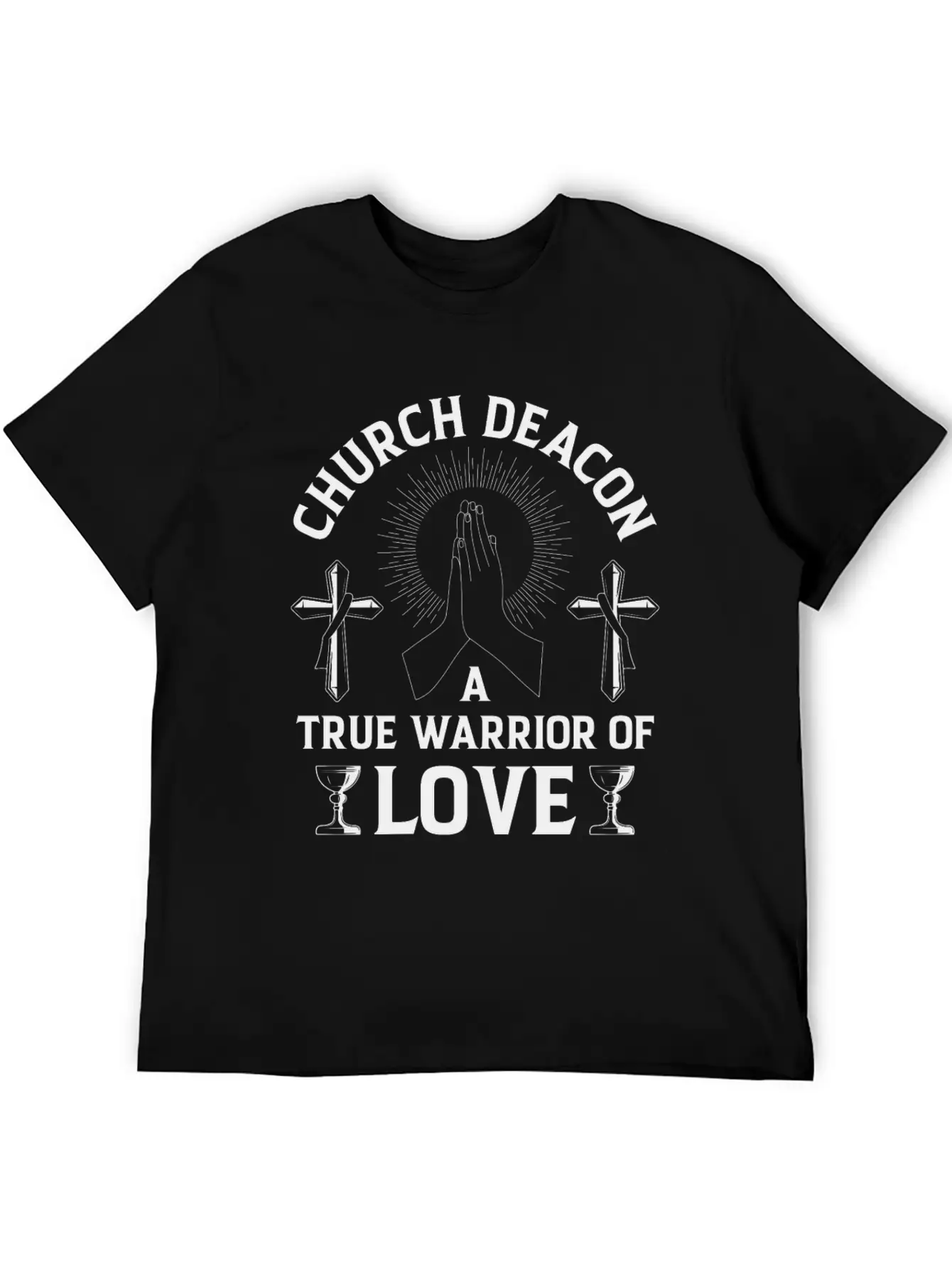 Church Deacon Religion Christian Believer Church Unisex Short Sleeve Soft Cotton T-Shirt – Casual Everyday Wear