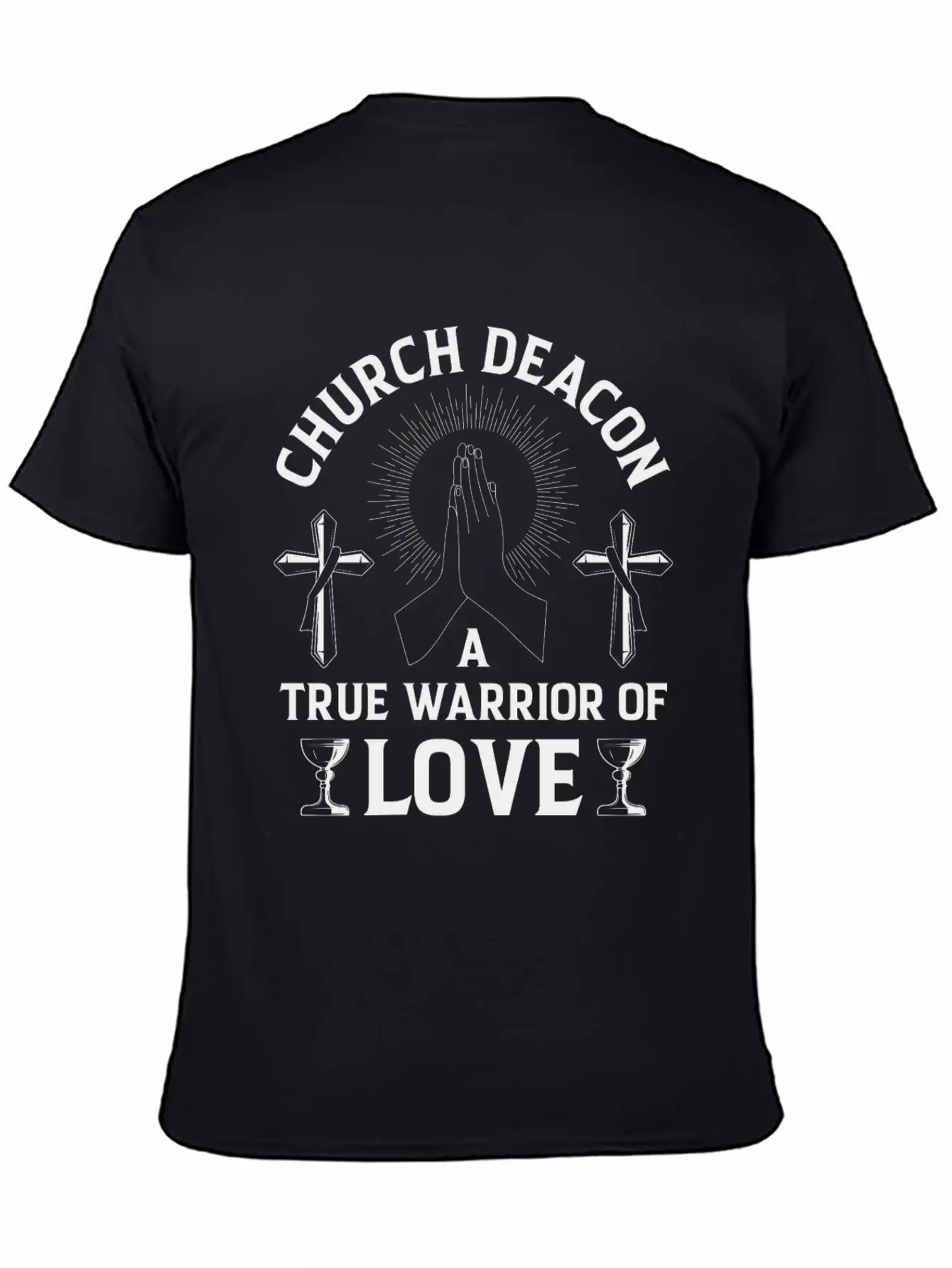Church Deacon Religion Christian Believer Church Unisex Short Sleeve Soft Cotton T-Shirt – Casual Everyday Wear