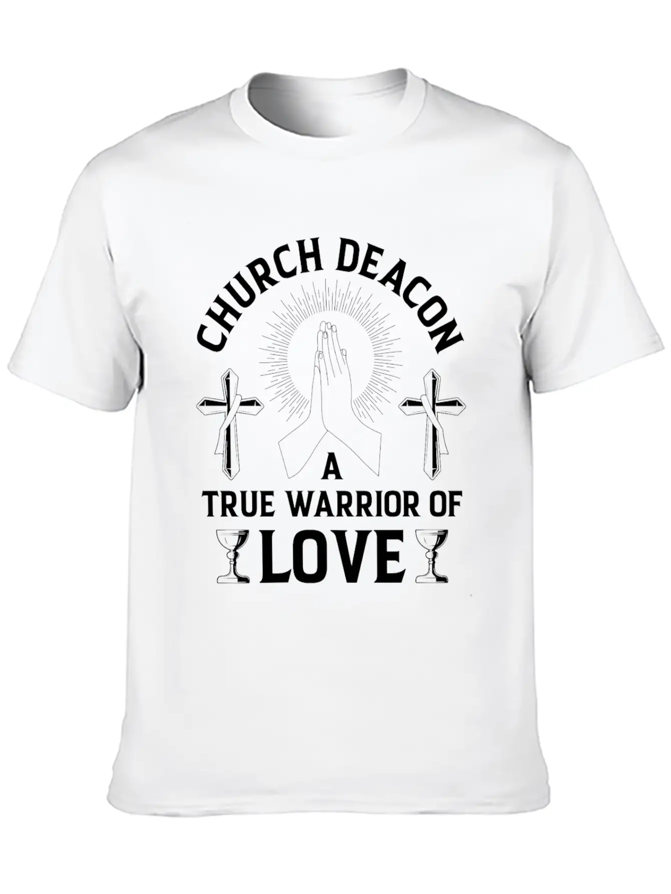 Church Deacon Religion Christian Believer Church Unisex Short Sleeve Soft Cotton T-Shirt – Casual Everyday Wear