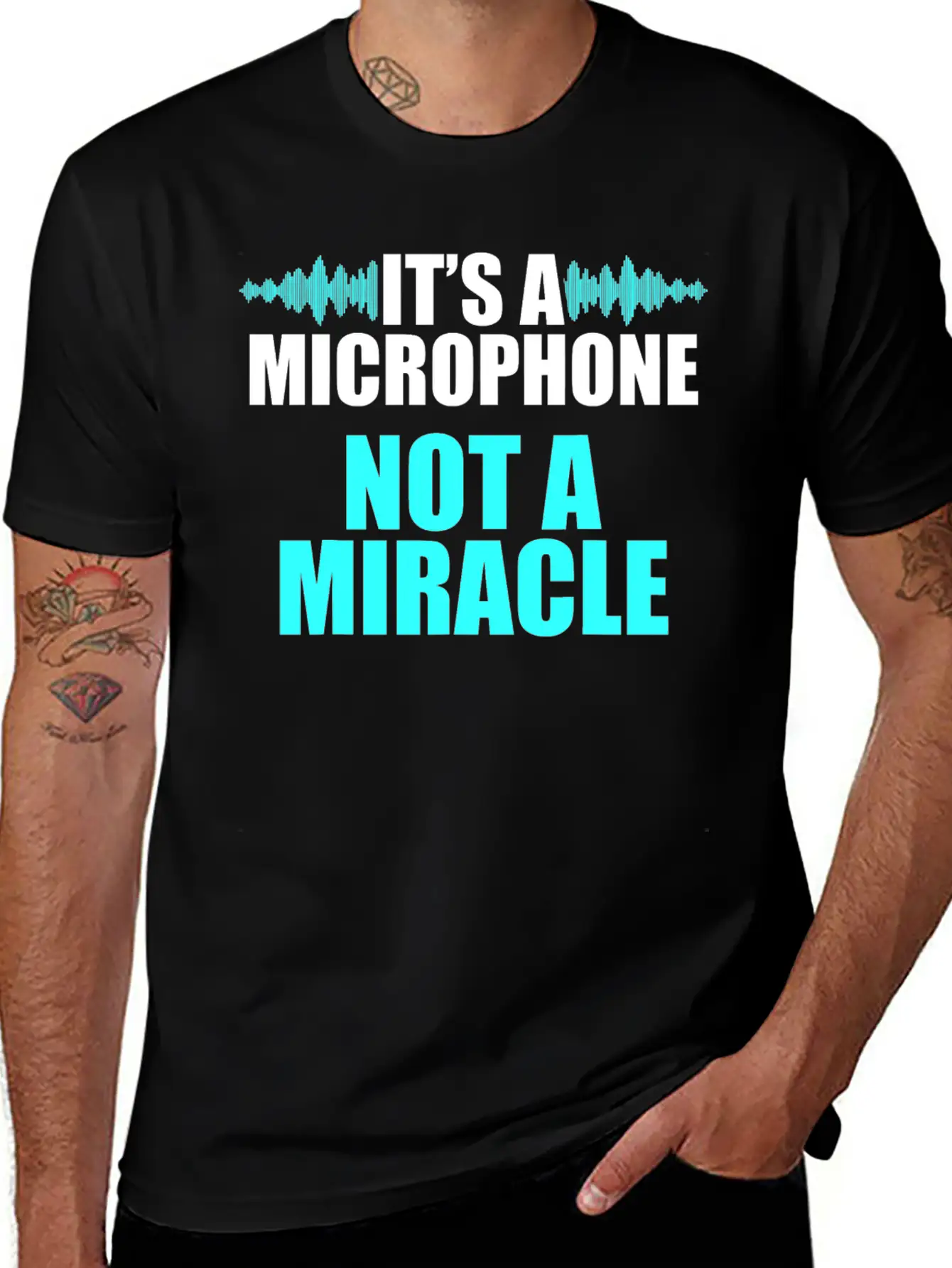 Church Sound Guy Microphone Audio Tech Engineer Unisex Short Sleeve Soft Cotton T-Shirt – Casual Everyday Wear