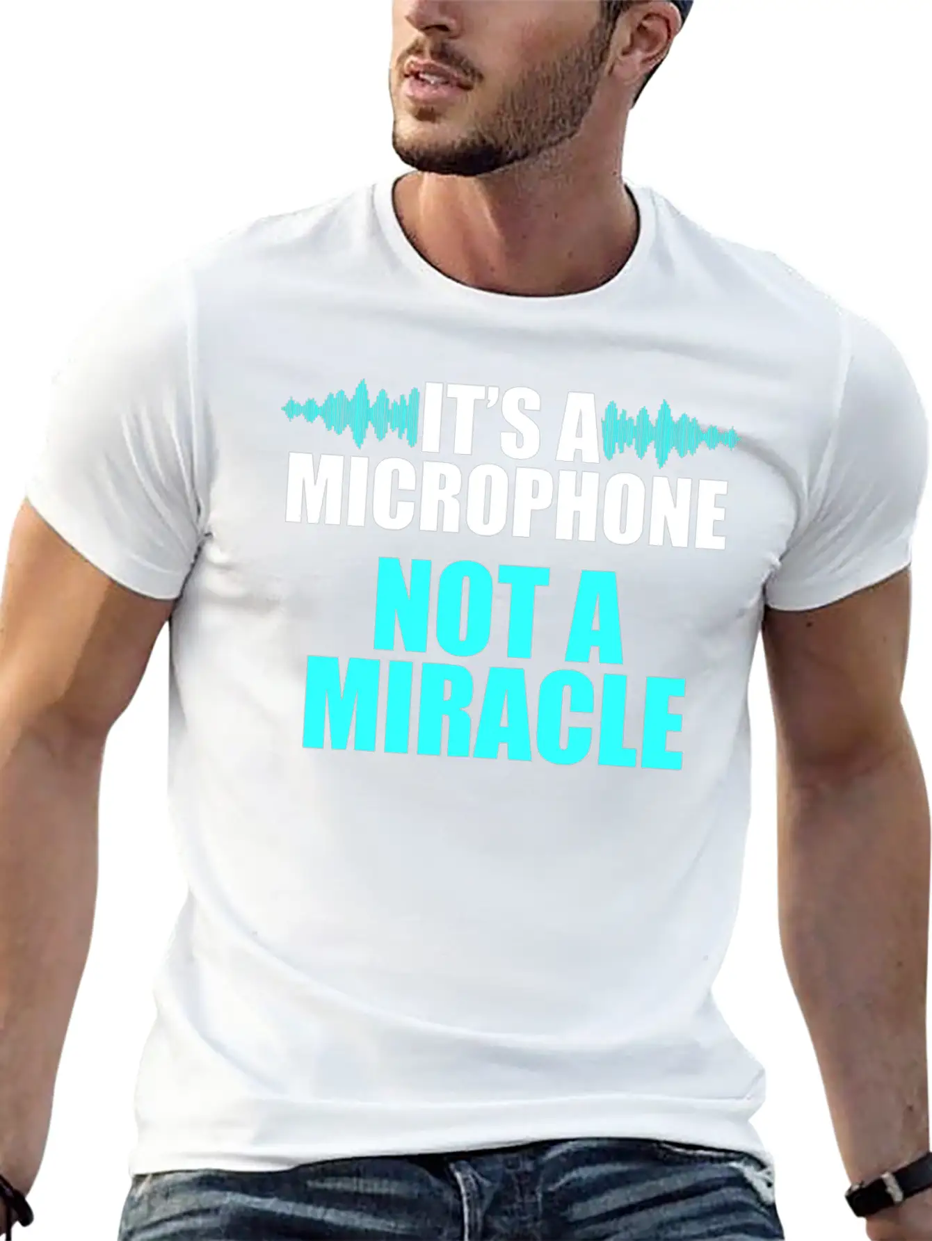 Church Sound Guy Microphone Audio Tech Engineer Unisex Short Sleeve Soft Cotton T-Shirt – Casual Everyday Wear