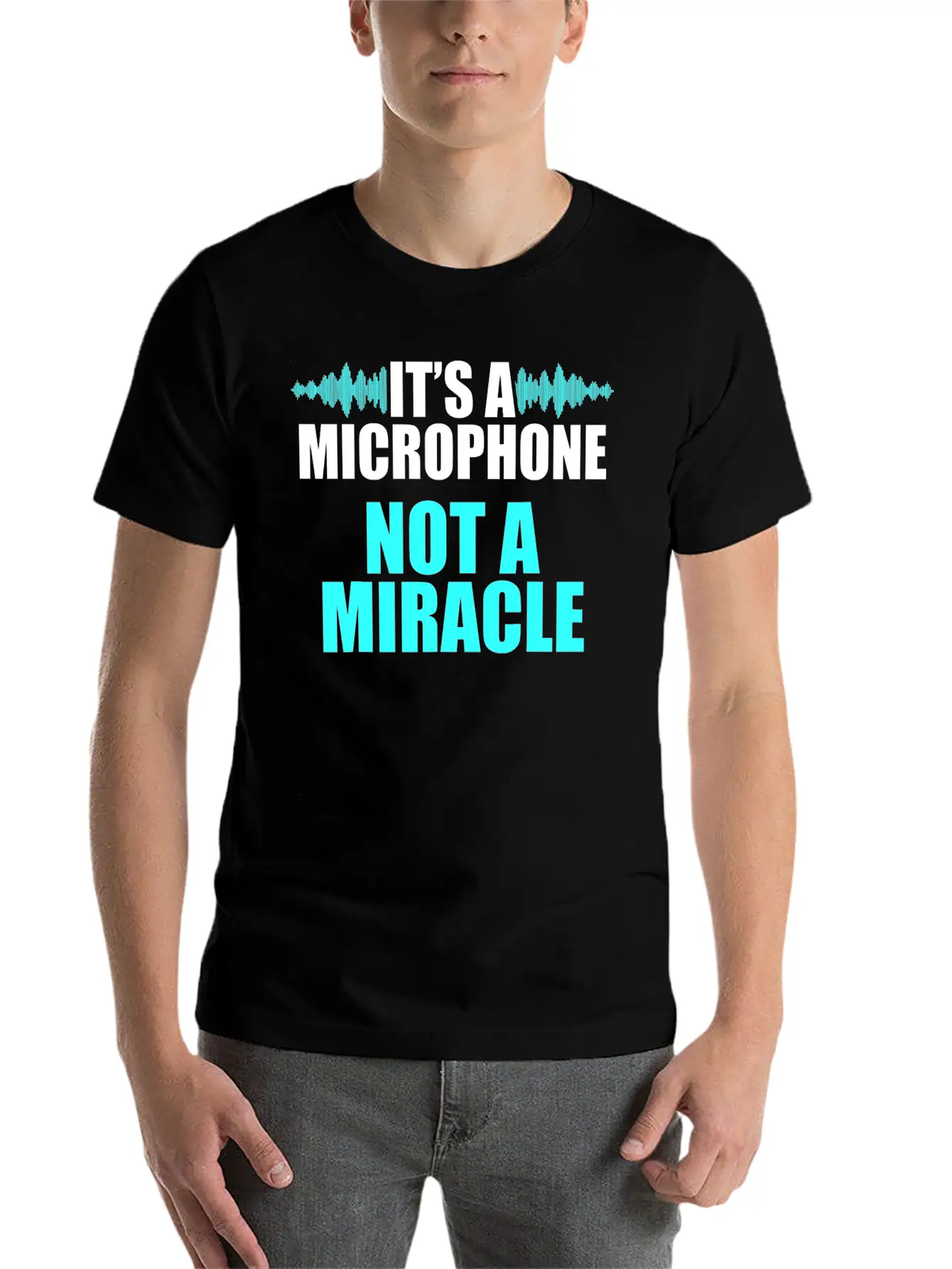 Church Sound Guy Microphone Audio Tech Engineer Unisex Short Sleeve Soft Cotton T-Shirt – Casual Everyday Wear