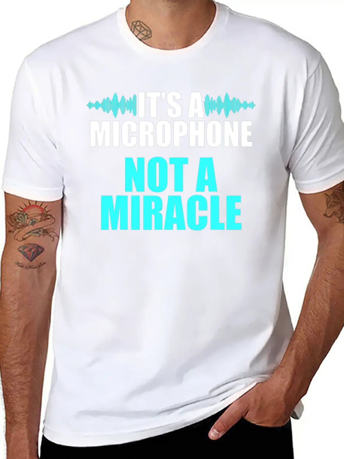Church Sound Guy Microphone Audio Tech Engineer Unisex Short Sleeve Soft Cotton T-Shirt – Casual Everyday Wear